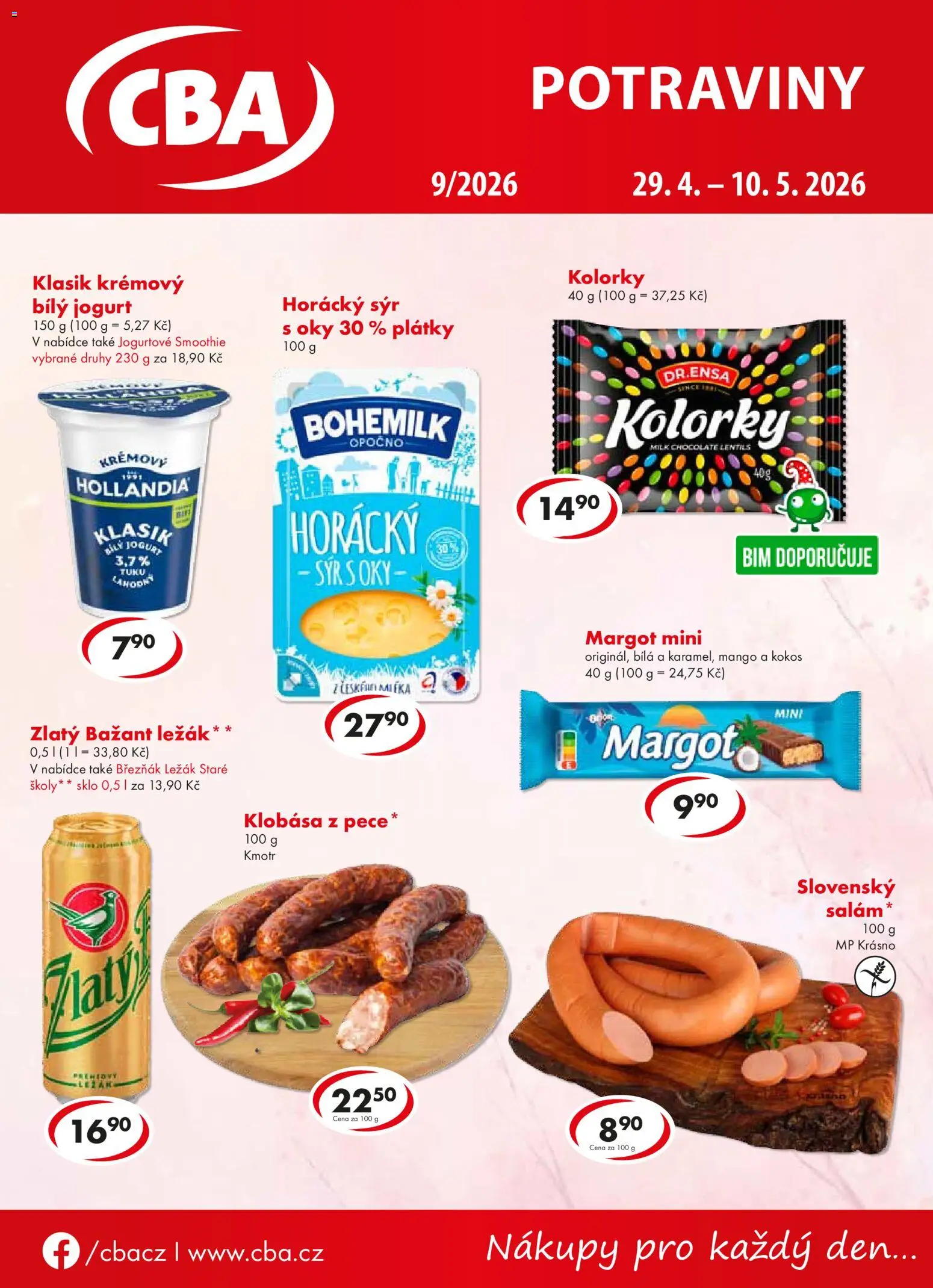 CBA leták od 29.04.2026 | Strana: 1 | Produkty: Mango, Sýr, Zlatý Bažant, Kokos