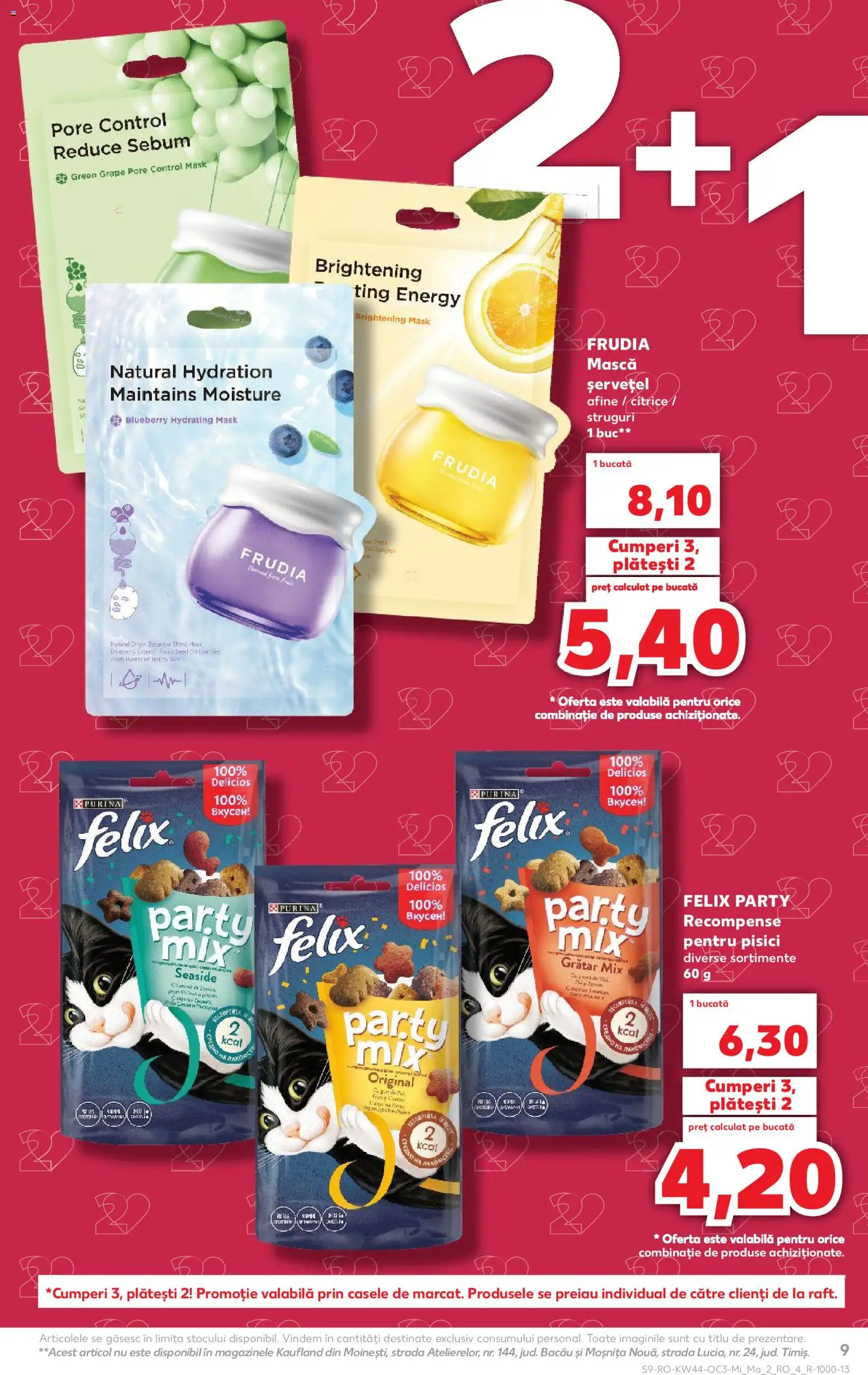 Noul catalog Kaufland – valabil de la 29.10.2025 | Pagină: 9 | Produse: Afine, Hacıyatmaz Kedi Oyuncağı, Pește, Legume