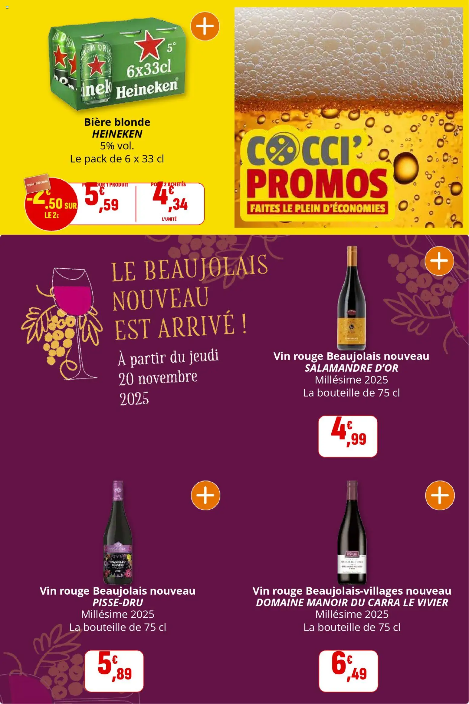 {H1} | Page: 22 | Produits: Bière blonde, Bière blonde Heineken, Heineken, Beaujolais Nouveau