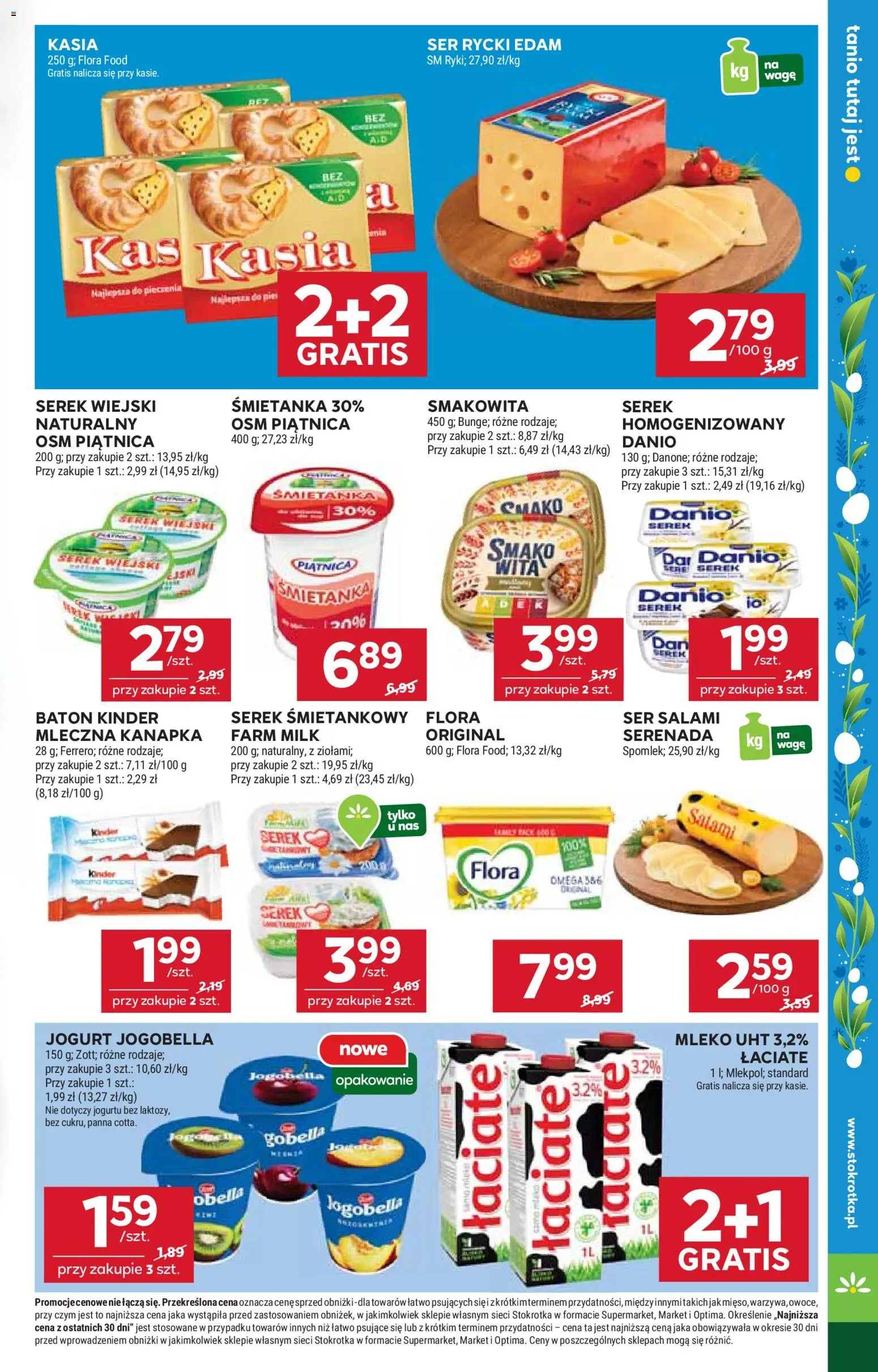 Stokrotka gazetka - Market od 19.03.2026 | Strona: 15 | Produkty: Serek, Serek wiejski, Jogurt, Salami