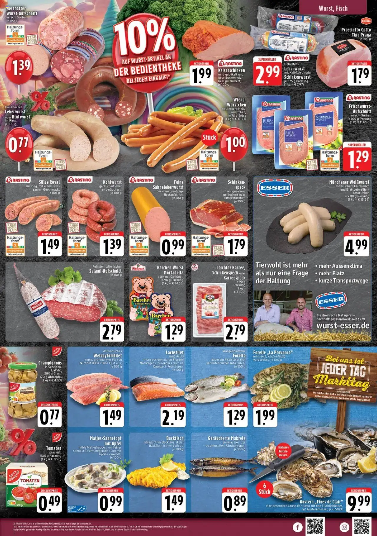 Edeka prospekt Mönchengladbach	 – gültig ab 13.10.2025 | Seite: 3 | Produkte: Wiener wurstchen, Bier, Champignons, Wurst