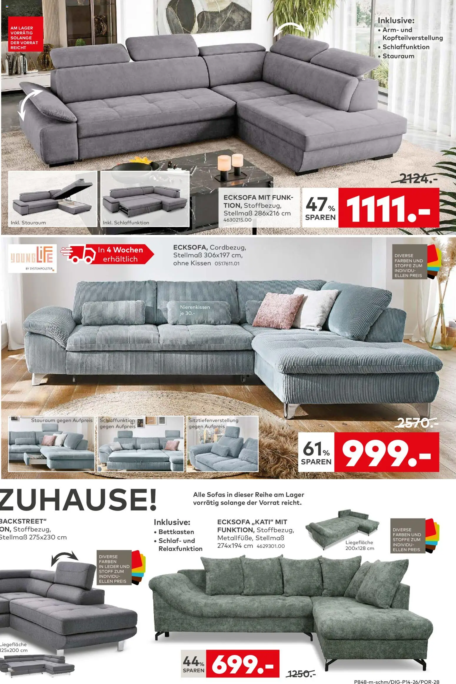 Porta! Prospekt Bad Vilbel-Dortelweil – gültig ab 23.03.2026 | Seite: 5 | Produkte: Ecksofa, Kissen