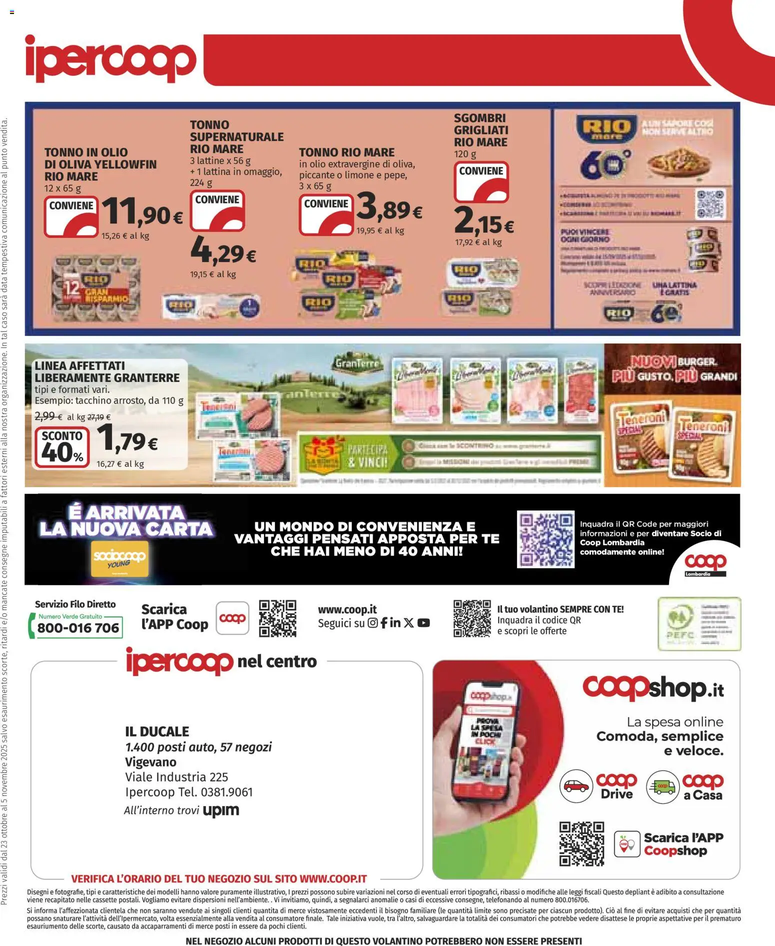 Volantino Ipercoop del 23.10.2025 | Pagina: 31 | Prodotti: Tacchino, Olio, Data, Tonno