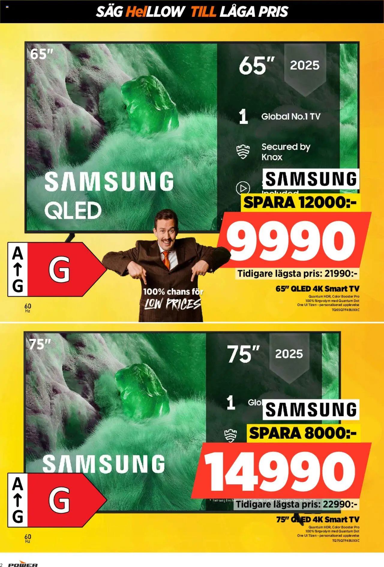 Power reklamblad aktuell från 23.06.2025 | Sida: 2 | Produkter: Såg, Smart tv, Tv