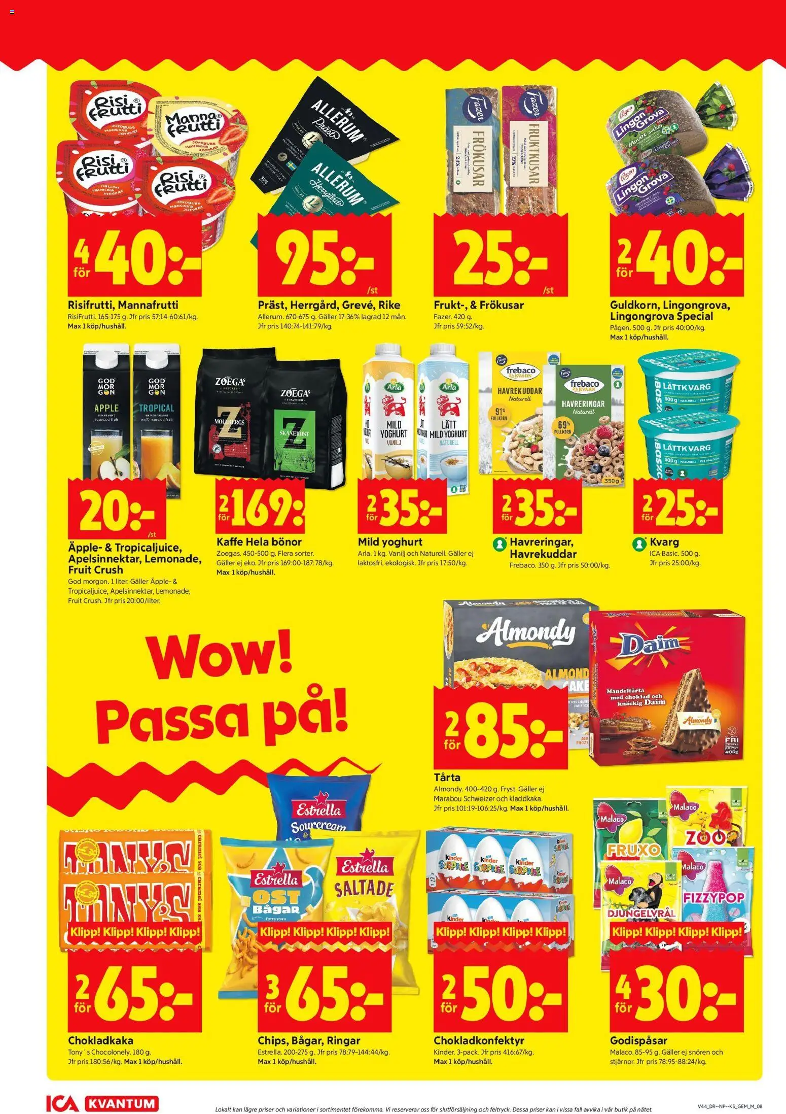 ICA Kvantum reklamblad aktuell från 27.10.2025 | Sida: 10 | Produkter: Lingongrova, Choklad, Äpple, Mandeltårta