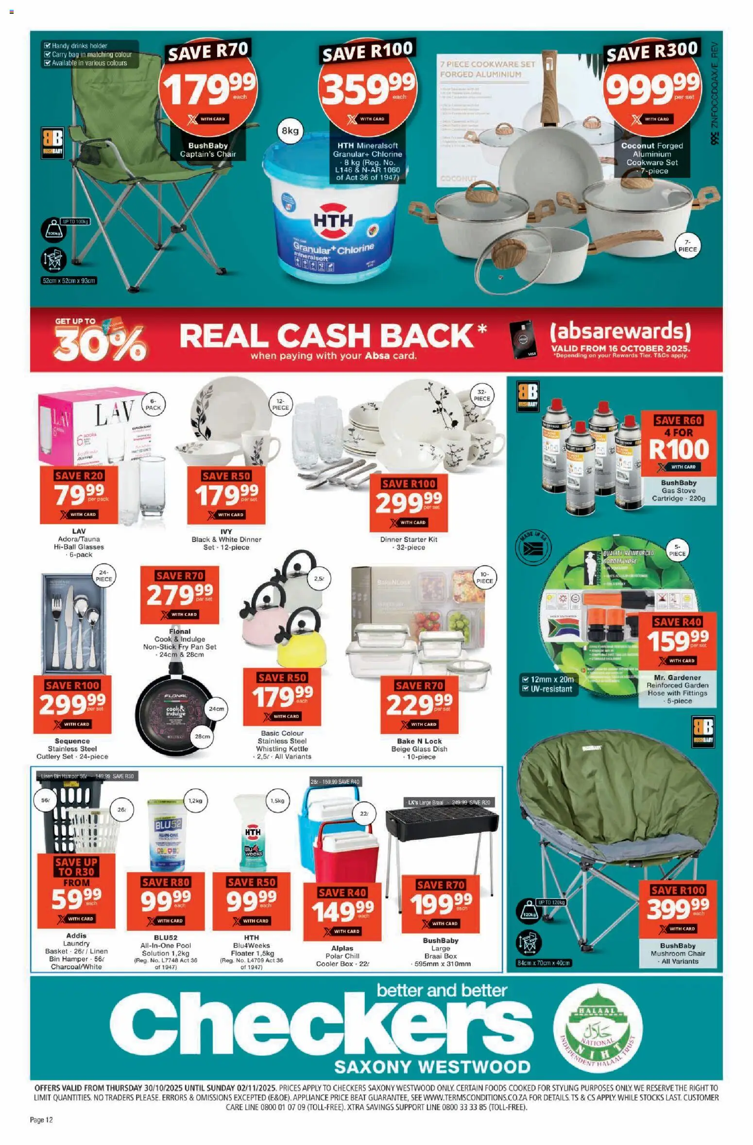 New Checkers catalogue – valid from 30.10.2025 | Page: 12 | Products: Stove, Lock, Box, Cookware