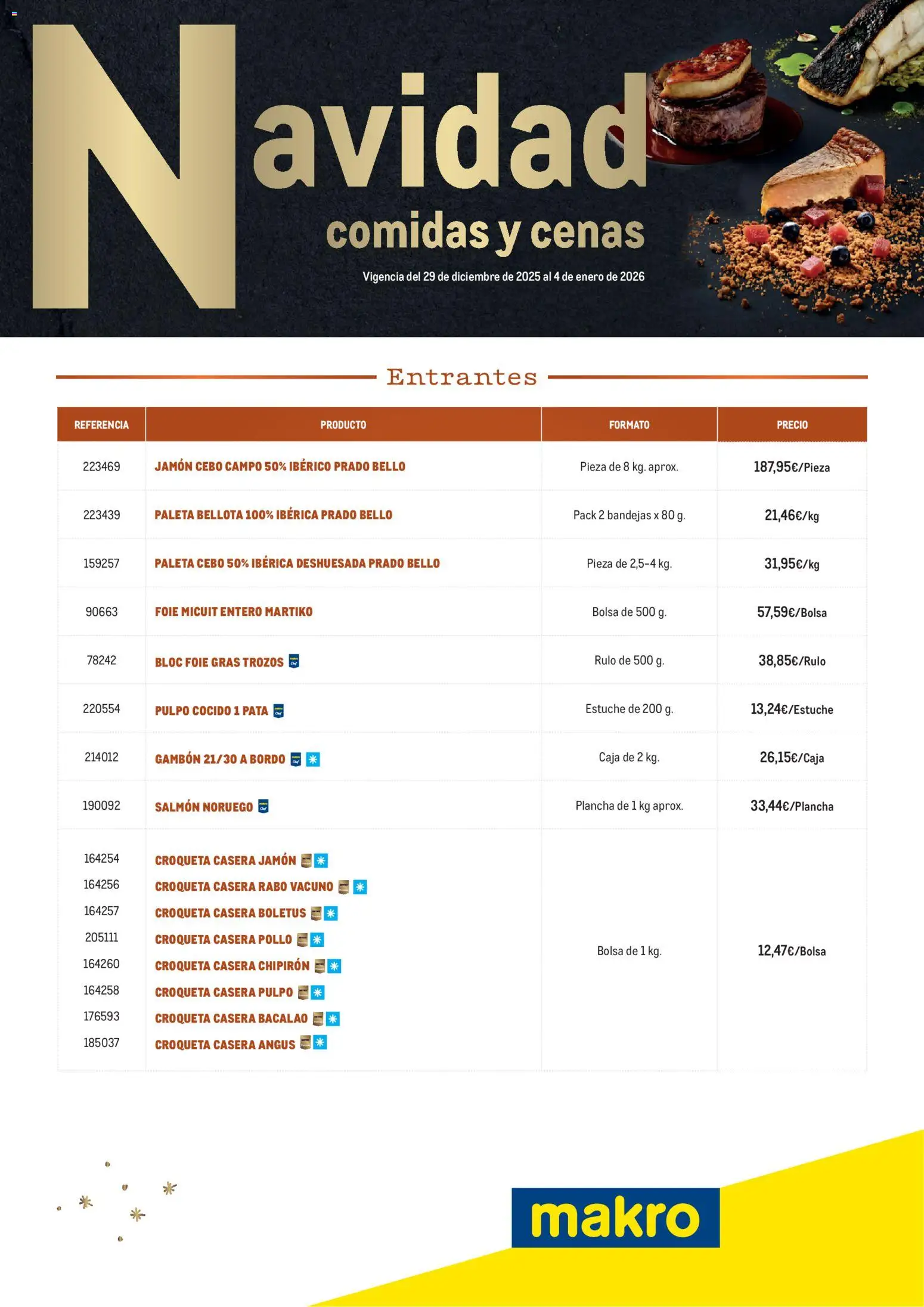 Makro - Cena Navidad Sur 2 │ válido desde el 29.12.2025 | Página: 1 | Productos: Jamón, Bolsa, Plancha, Caja