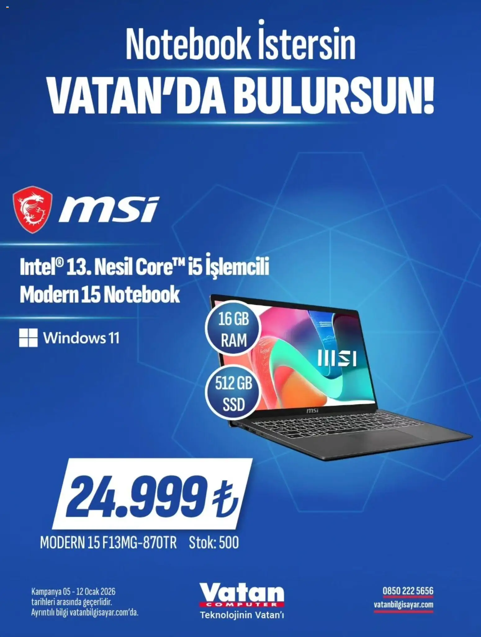 Vatan Bilgisayar İndirim - 05.01.2026 tarihinden itibaren geçerlidir | Sayfa: 12 | Ürünler: Ocak