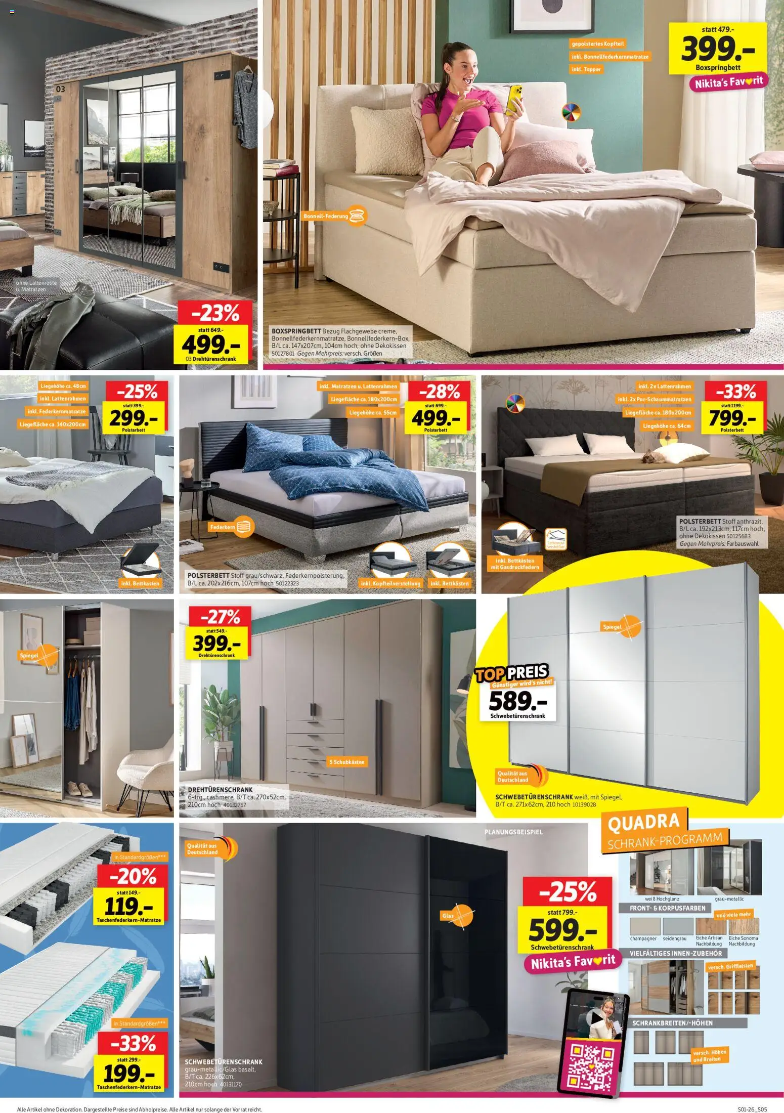 Sconto Prospekt 	 – gültig ab 22.12.2025 | Seite: 5 | Produkte: Top, Drehtürenschrank, Liege, Topper