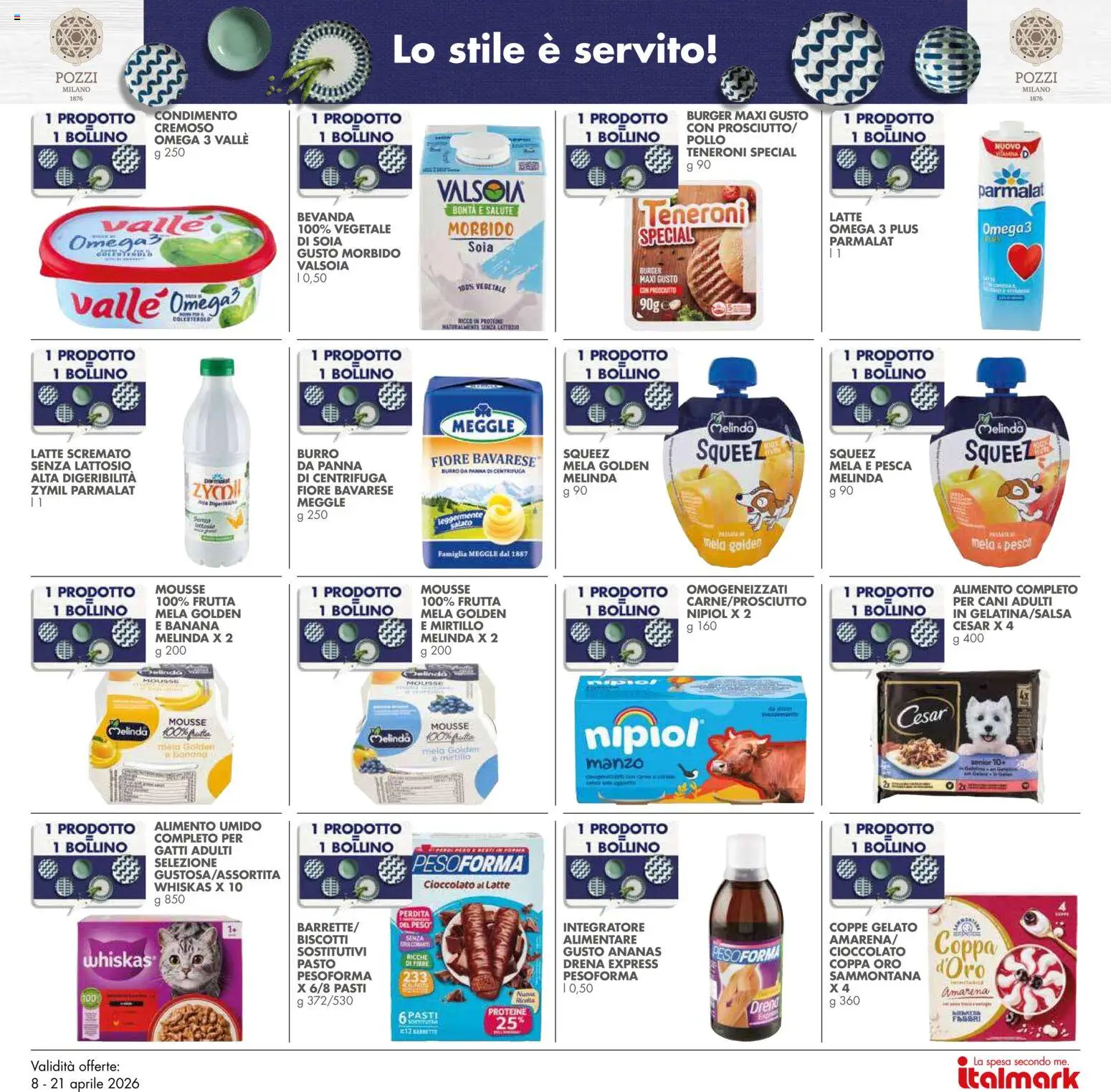 Volantino Italmark del 08.04.2026 | Pagina: 25 | Prodotti: Pollo, Manzo, Gelato, Amarena