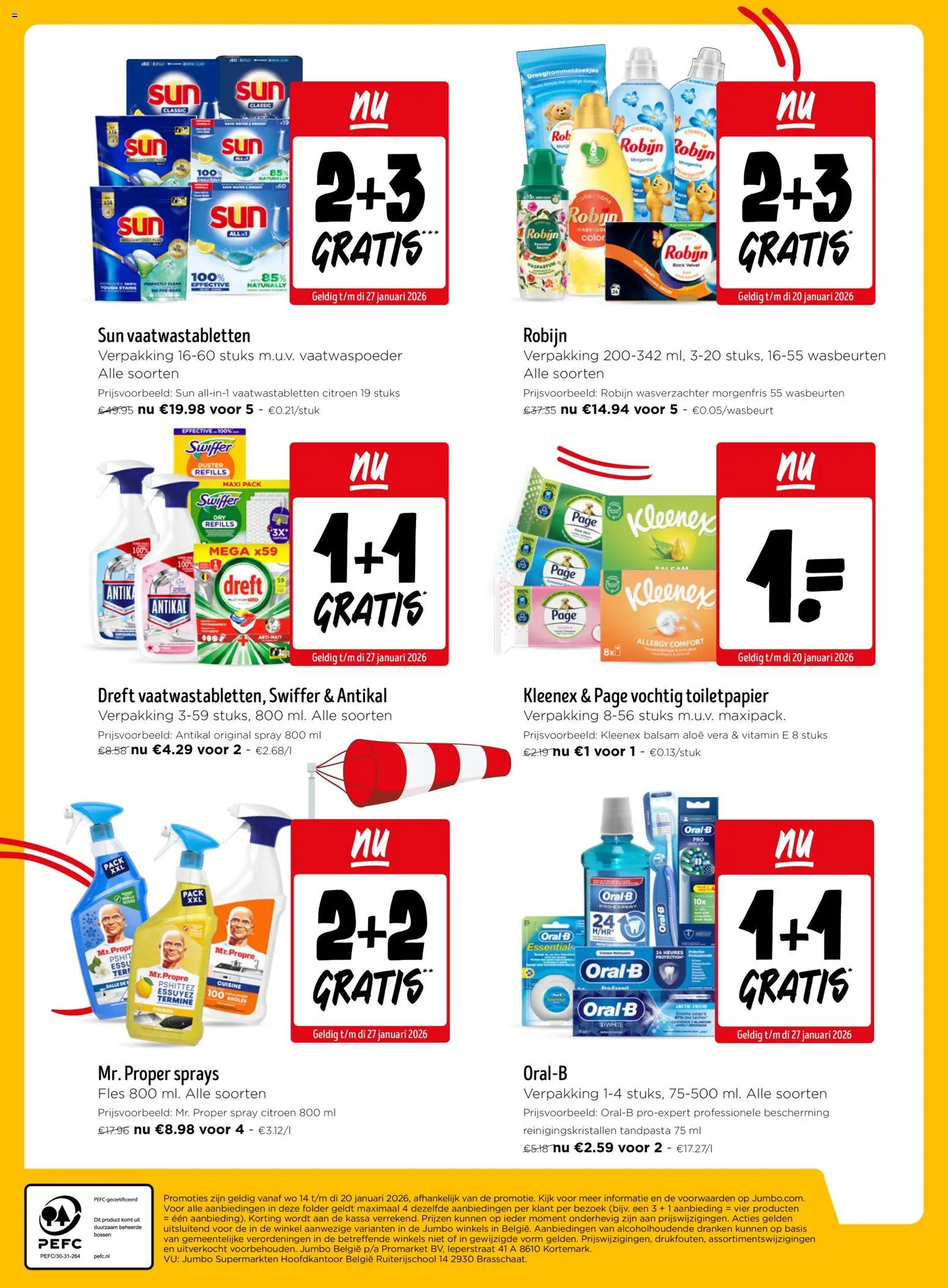 {H1} | Pagina: 14 | Producten: Fles, Toiletpapier, Wasverzachter, Robijn