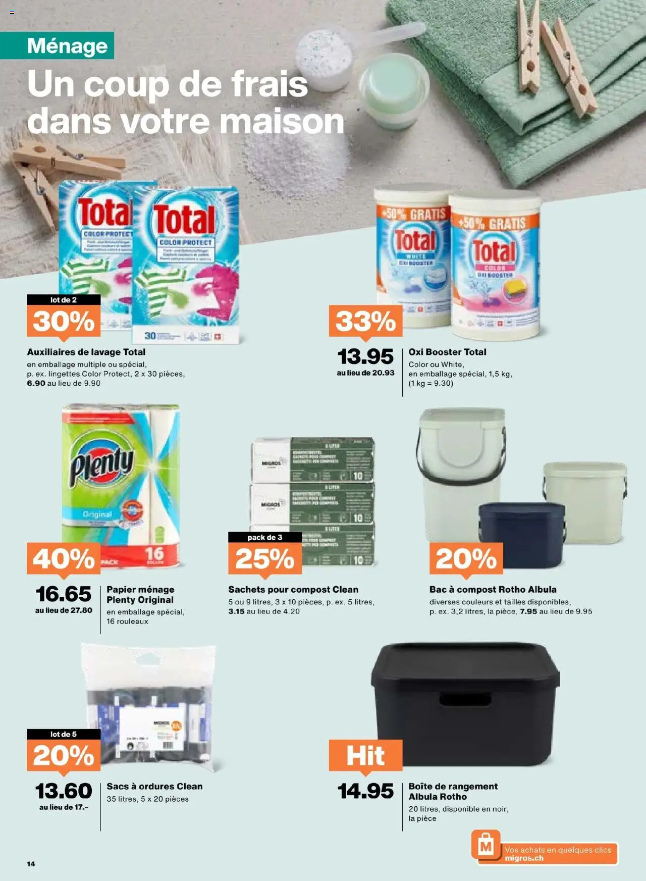 Migros - Magazin FR ab 05.08.2025 | Seite: 14 | Produkte: Box