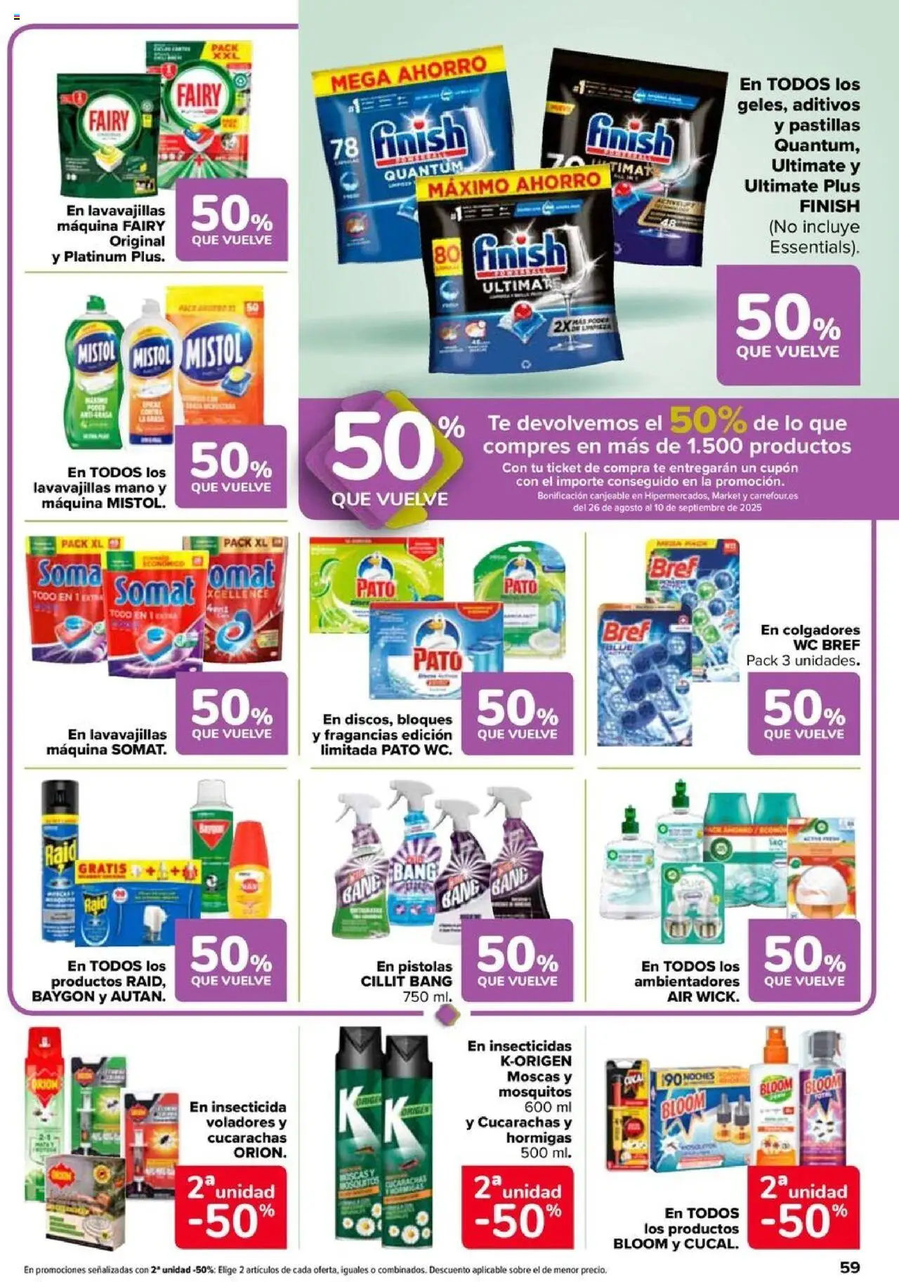 Carrefour folleto │ válido desde el 08.08.2025 | Página: 59 | Productos: Té, Lavavajillas