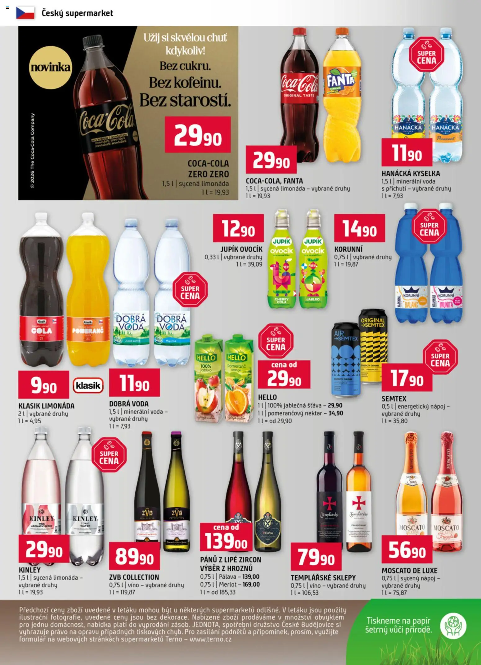Terno leták od 08.04.2026 | Strana: 12 | Produkty: Voda, Moscato, Fanta, Moscato De luxe
