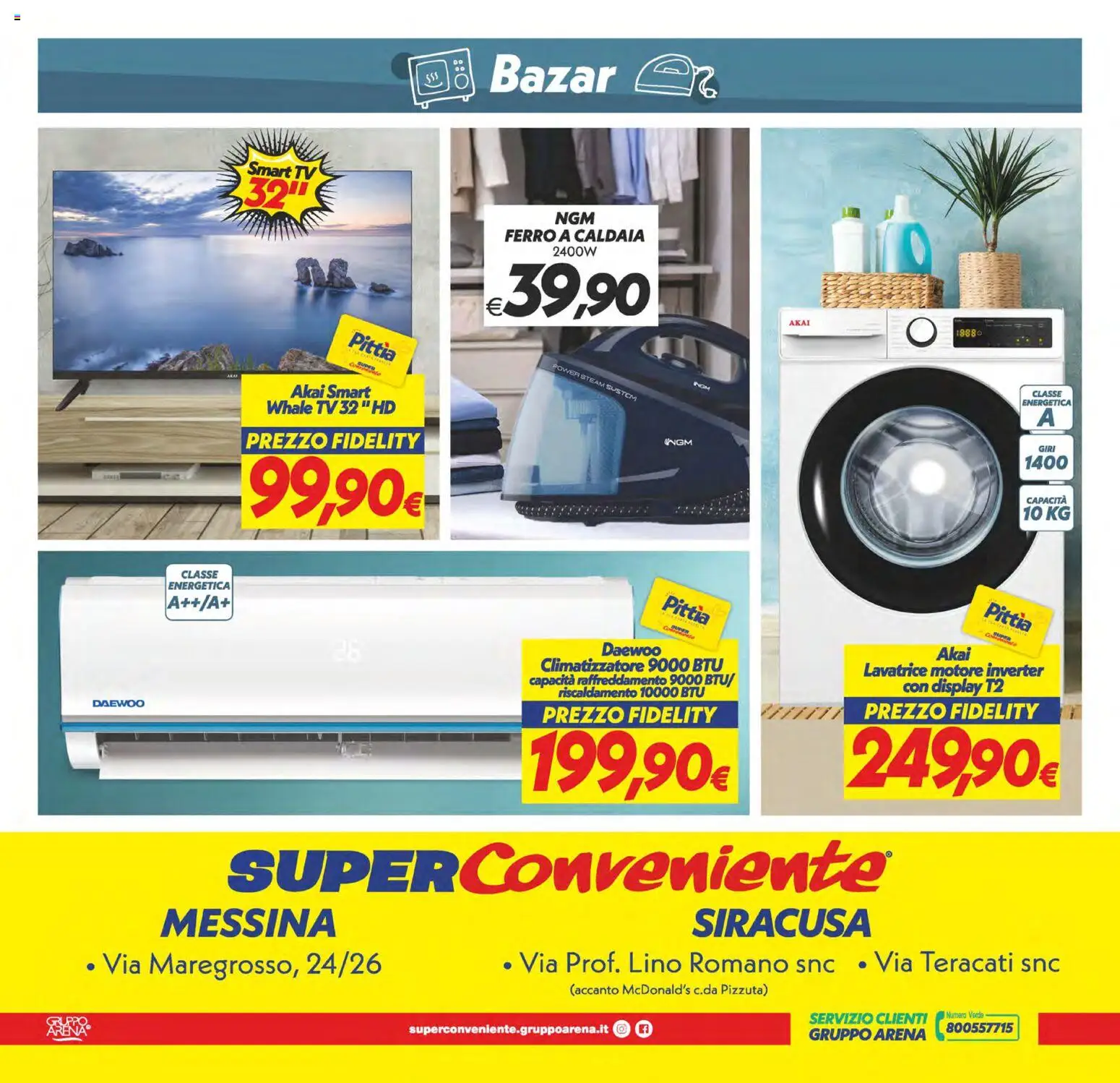 Volantino SuperConveniente del 24.10.2025 | Pagina: 24 | Prodotti: smart TV, Caldaia, Lavatrice, TV