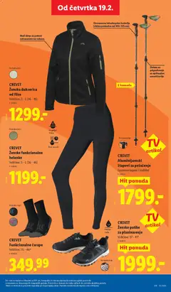 CRIVIT Ženske patike za planinarenje, Ženske patike za planinarenje, veličine: 37 - 41* - pregled Lidl kataloga - važi od 19.02.2026 | Strana: 57