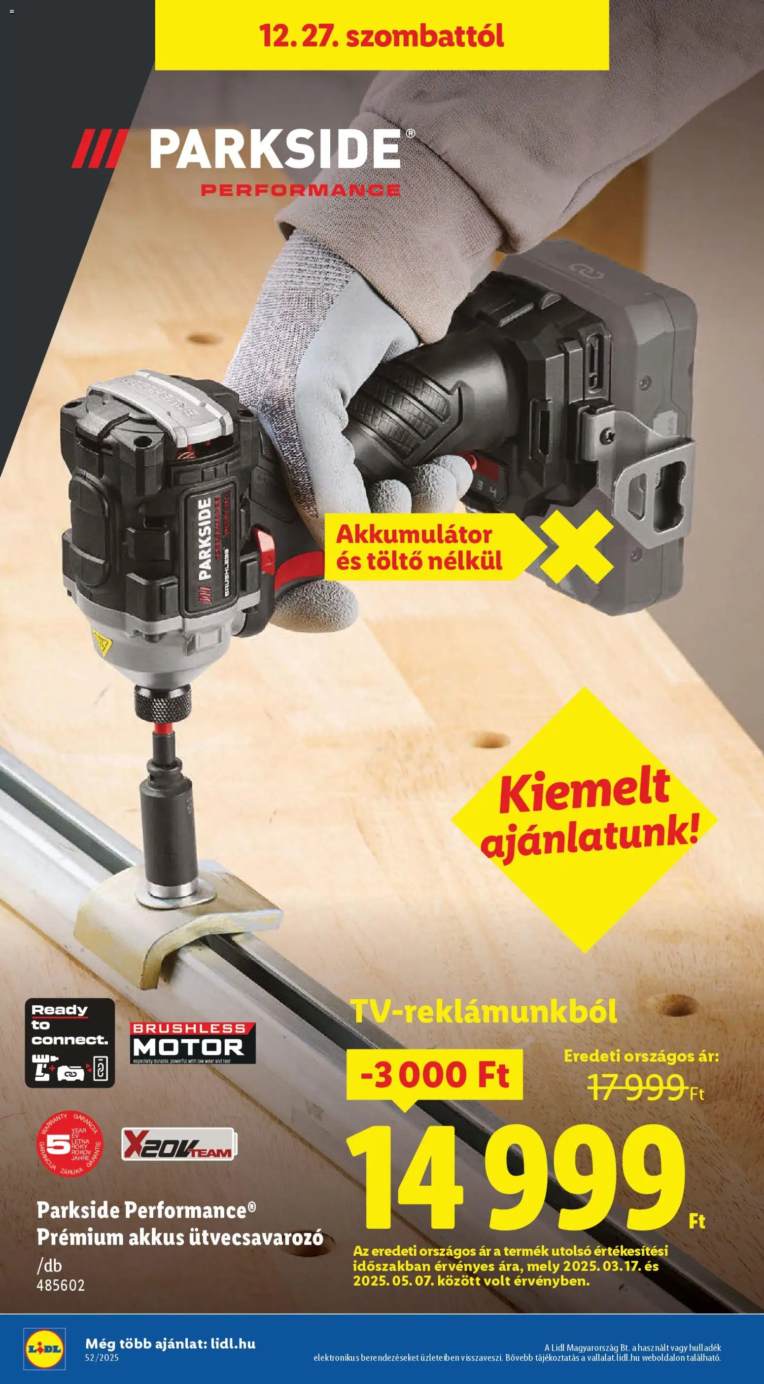 Lidl akciós ujság - amely érvényes a következő dátumtól: 27.12.2025 | Oldal: 26 | Termékek: Parkside, Akkumulátor, Töltő