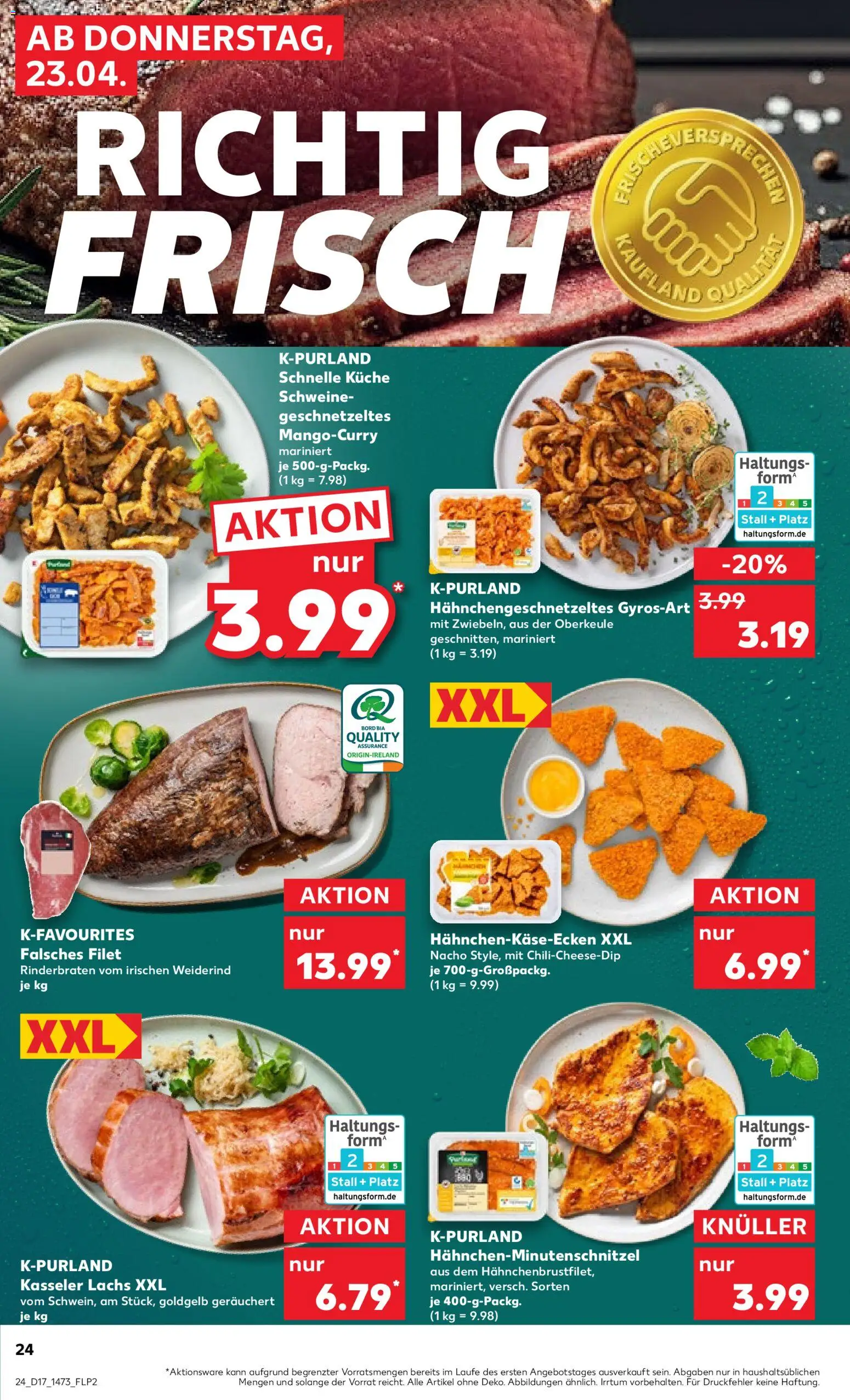 Kaufland Prospekt Berlin	 – gültig ab 23.04.2026 | Seite: 24 | Produkte: Rinderbraten, Küche, Lachs