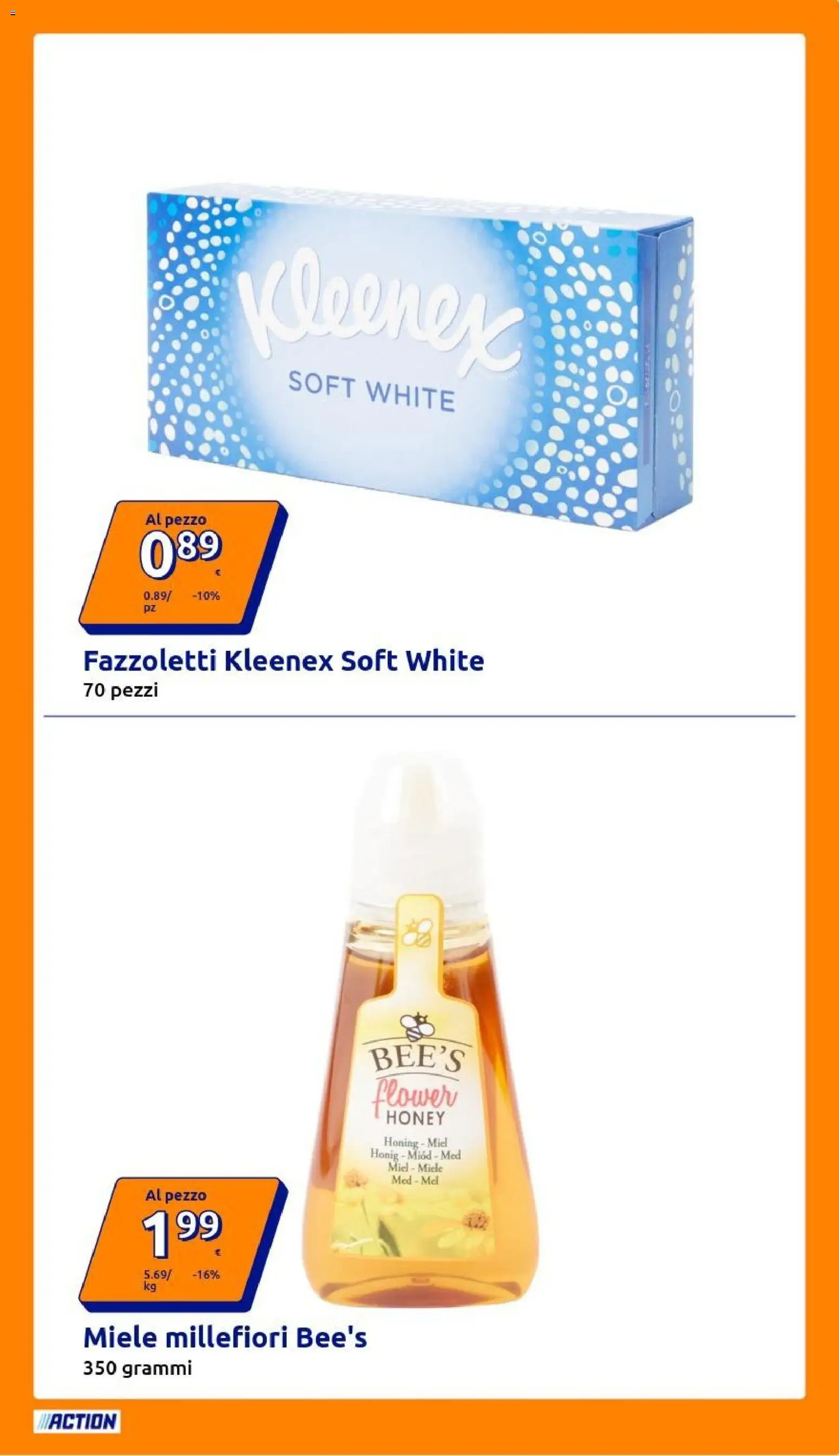 Volantino Action del 18.03.2026 | Pagina: 13 | Prodotti: Fazzoletti, Miele