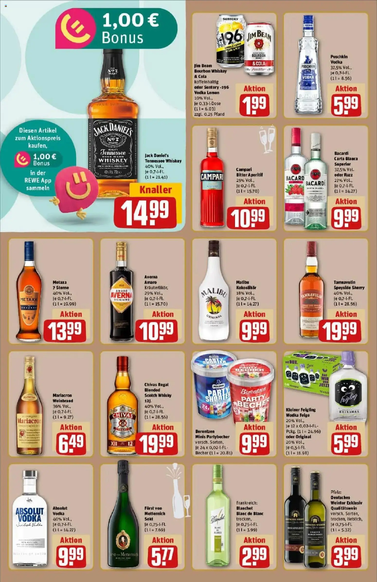 Rewe prospekt Cochem / Cond	 – gültig ab 22.12.2025 | Seite: 16 | Produkte: Jim beam, Furst von metternich, Campari, Bourbon