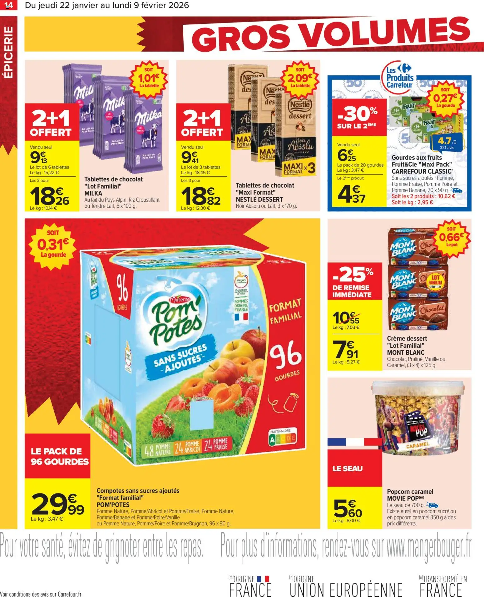 {H1} | Page: 16 | Produits: Popcorn, Poire, Gourde, Crème