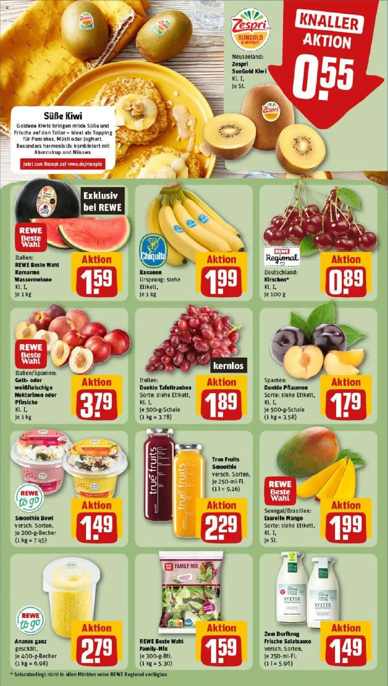 Rewe prospekt Hannover	 - gültig ab dem 06.07.2025 | Seite: 6 | Produkte: Dressing, Ananas, Wassermelone, Kiwi