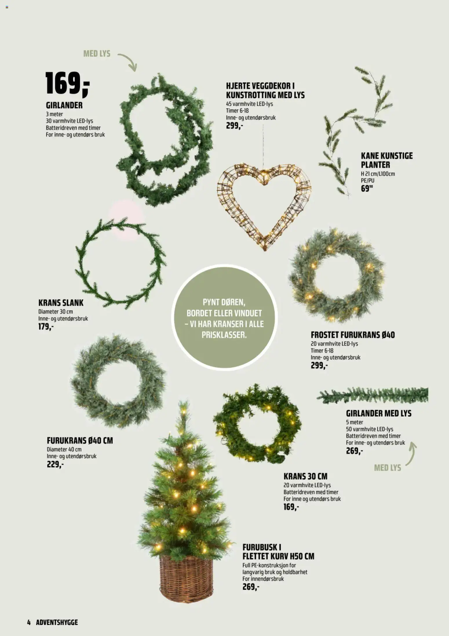 {H1} | Side: 4 | Produkter: Будівельні суміші, Lys, Kurv