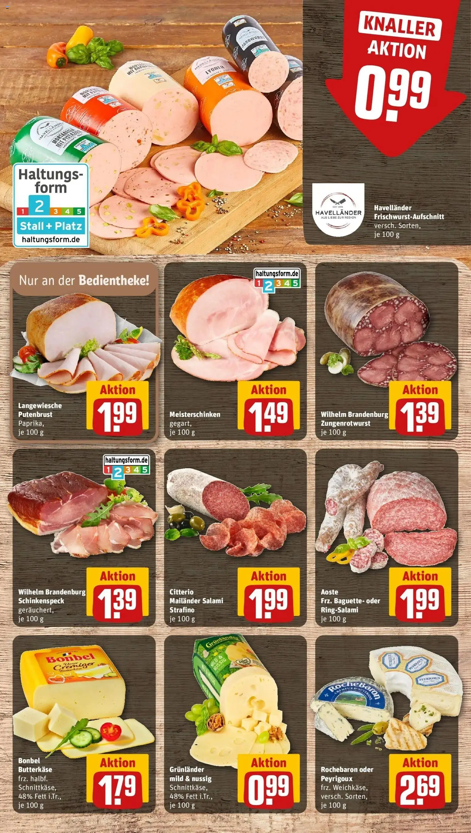 Rewe prospekt Wittstock / Dosse	 – gültig ab 09.02.2026 | Seite: 13 | Produkte: Butter, Paprika, Grunlander, Salami