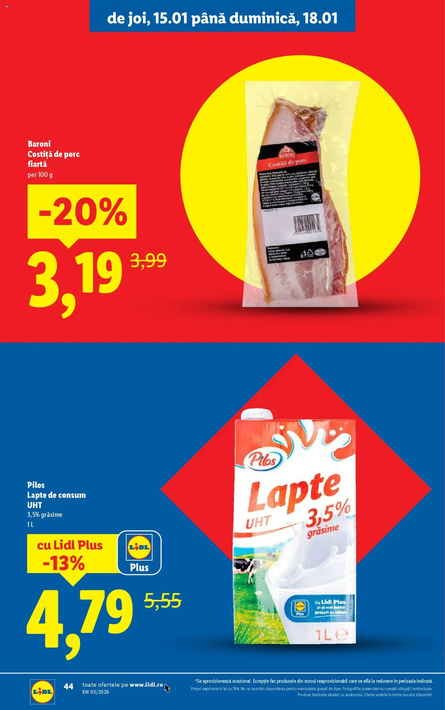 Noul catalog Lidl – valabil de la 12.01.2026 | Pagină: 44 | Produse: Toplar, Lapte