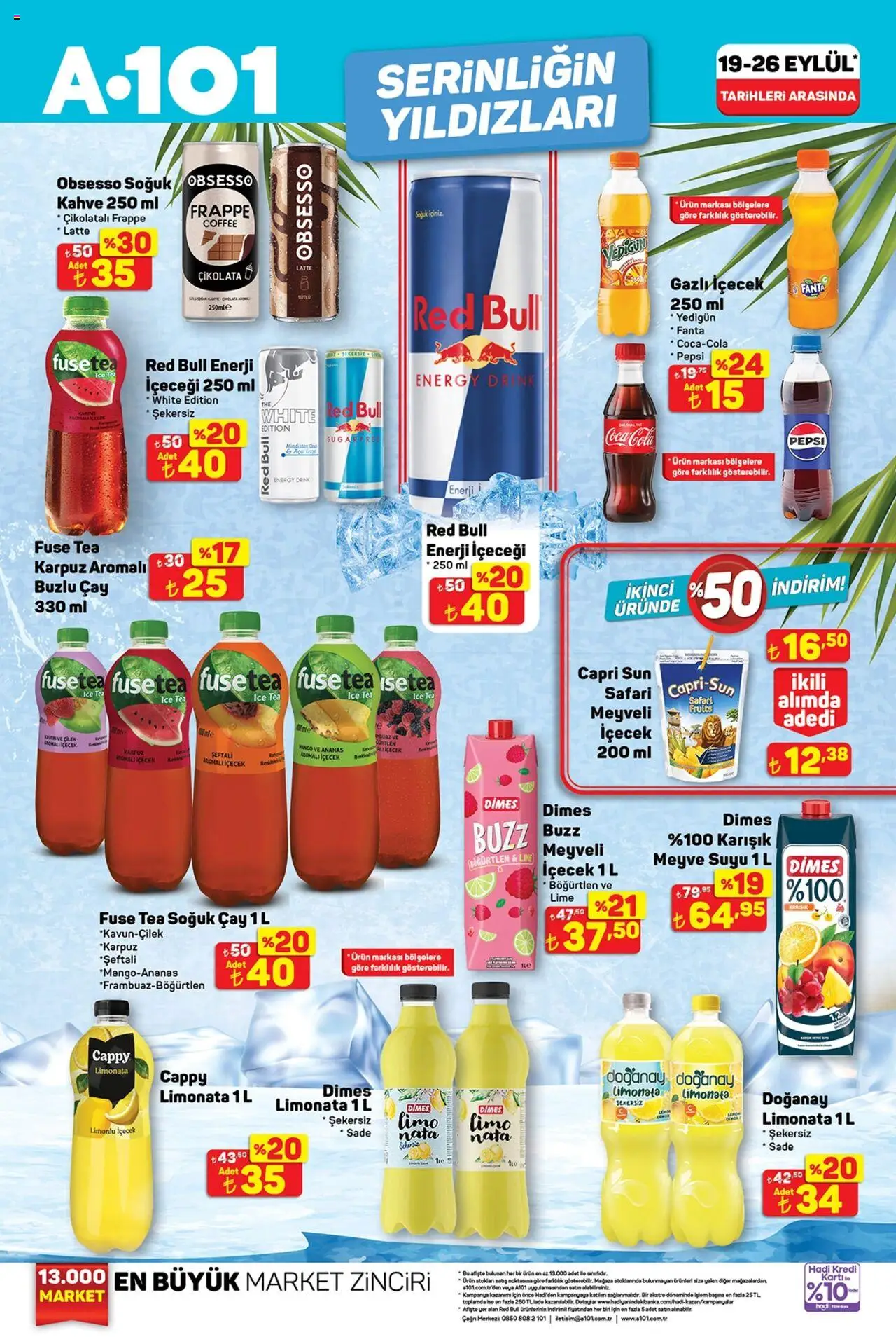 A101 Katalog - 19.09.2025 tarihinden itibaren geçerlidir | Sayfa: 6 | Ürünler: Çikolata, Çay, Meyve, Gazlı içecek
