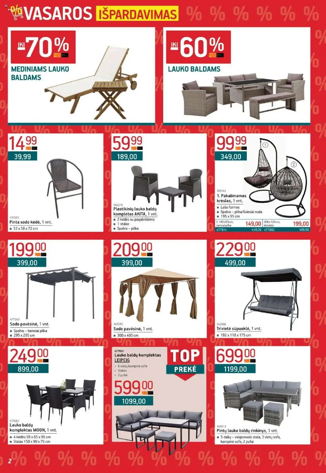 ERMITAŽAS leidinys│galioja nuo 01.07.2025 | Puslapis: 2 | Prekių: Sofa, Stalas