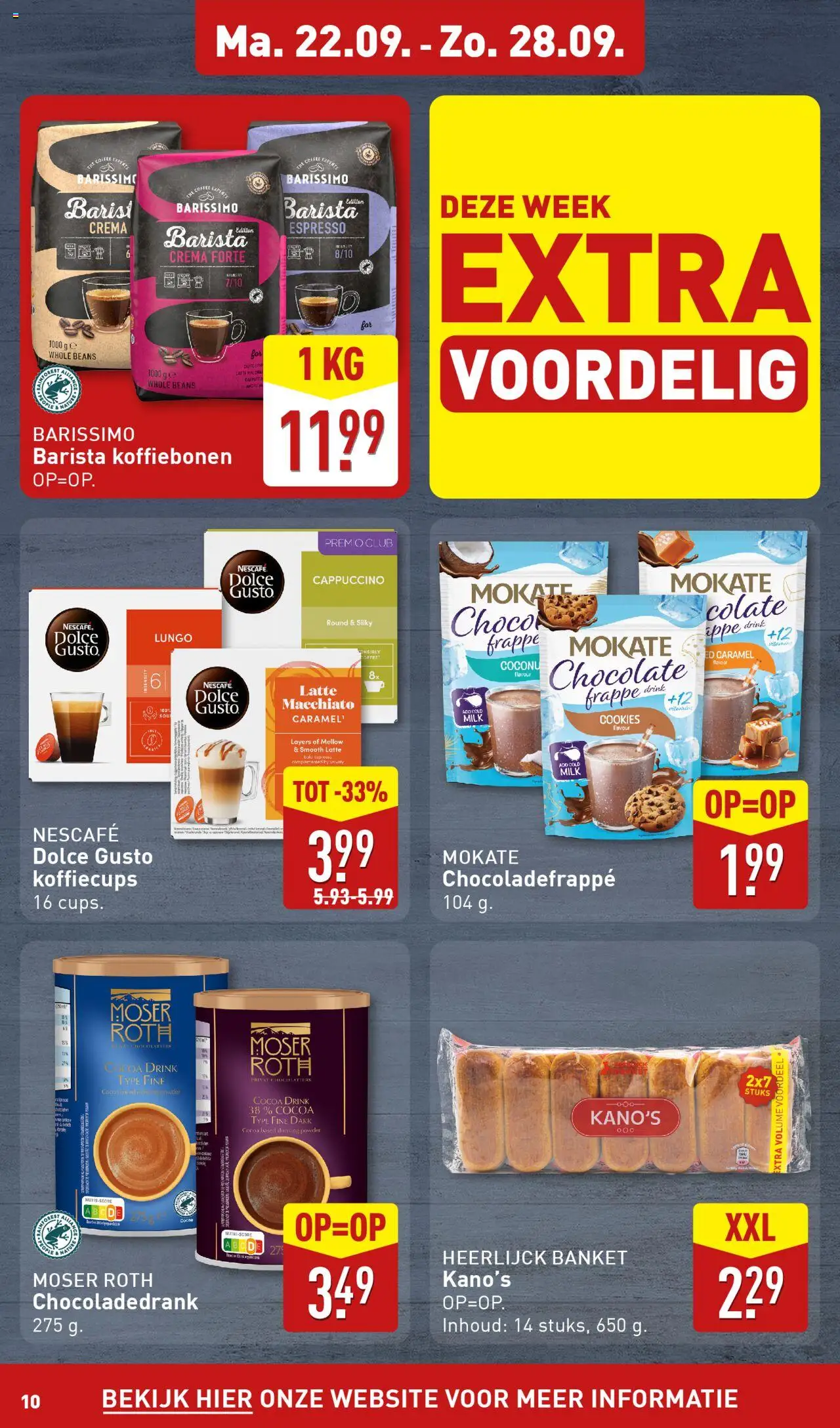  | Pagina: 10 | Producten: Koffiebonen, Nescafe, Cappuccino