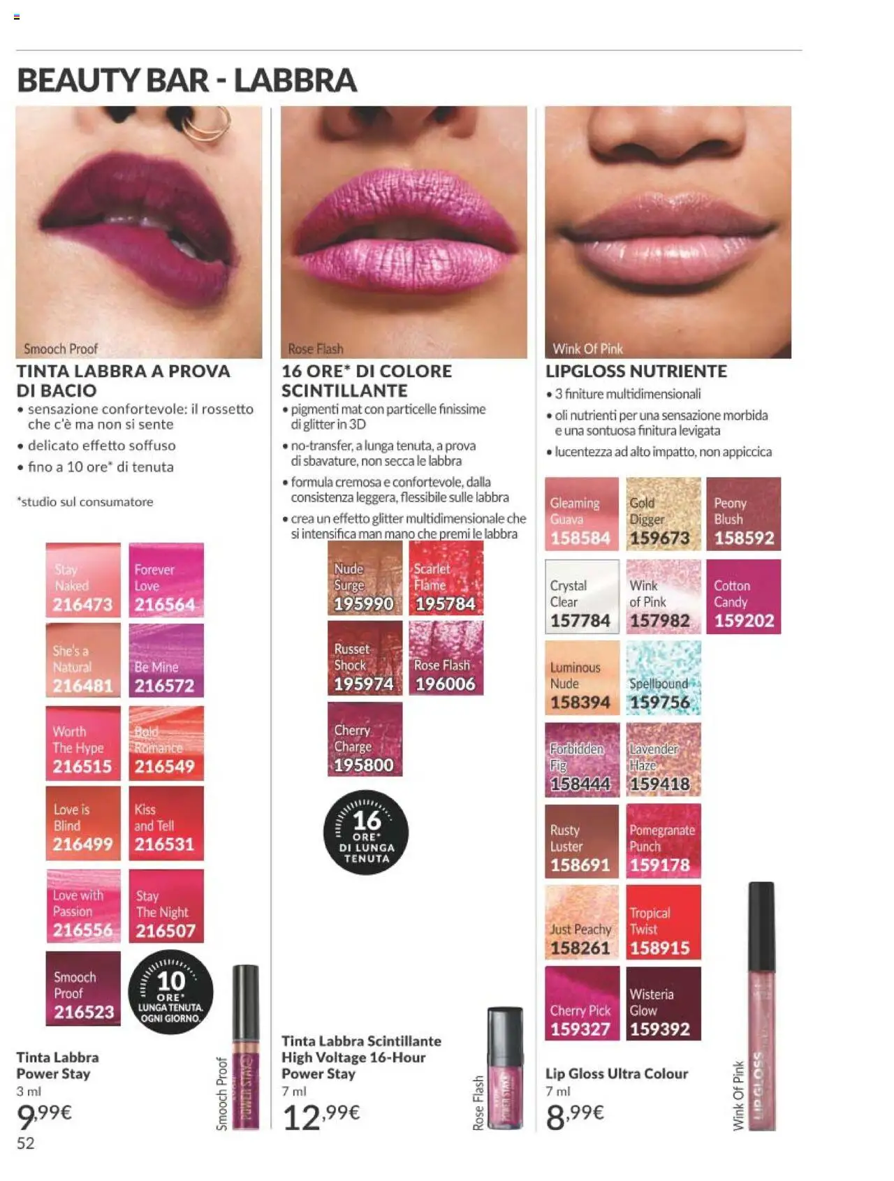 Volantino Avon del 01.10.2025 | Pagina: 52 | Prodotti: Rossetto, The, Blush