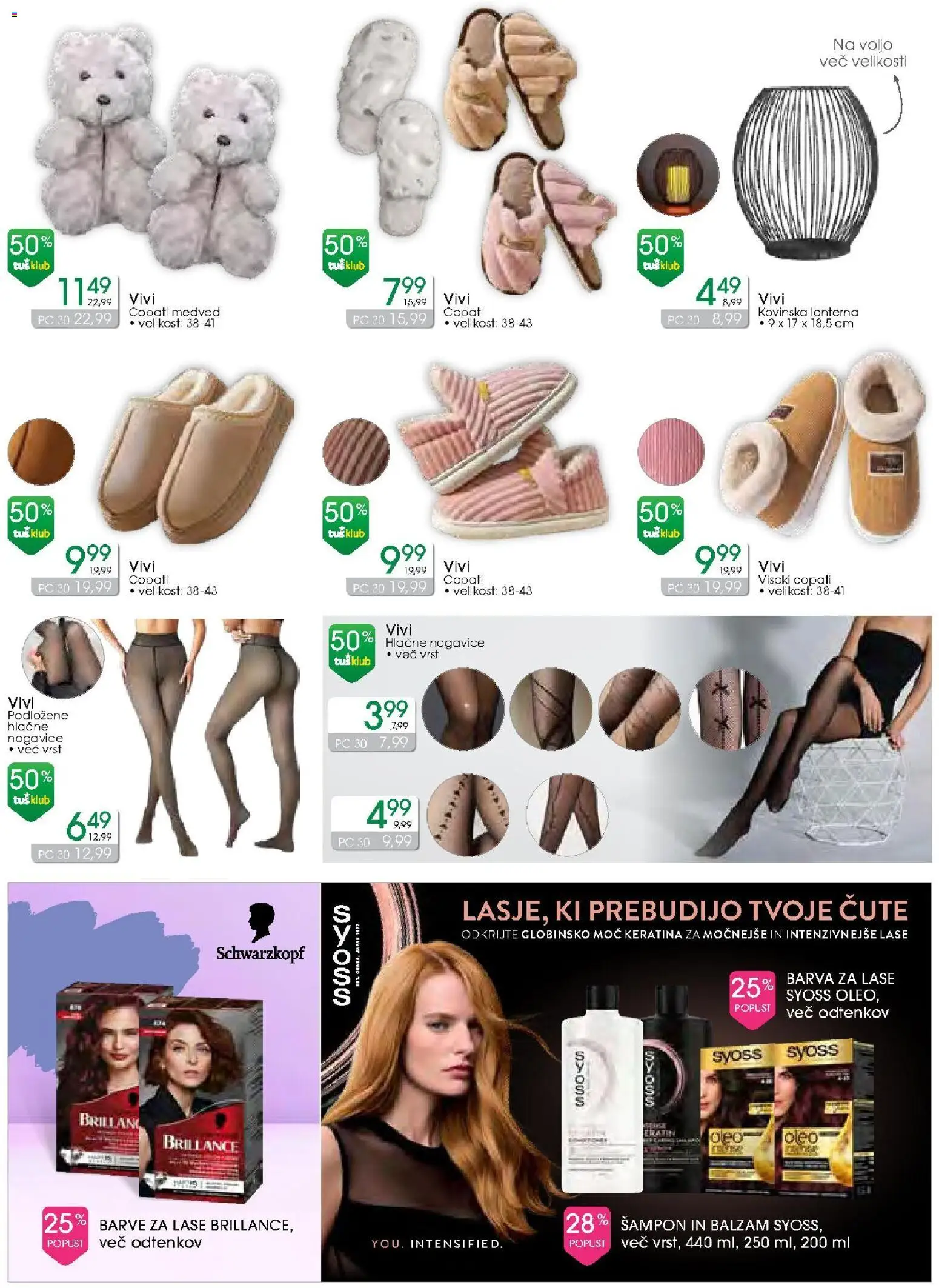 Novi Tuš drogerija katalog ponudbe – veljaven od 12.11.2025 | Stran: 14 | Izdelki: Barva za lase, Nogavice, Copati, Hlacne nogavice