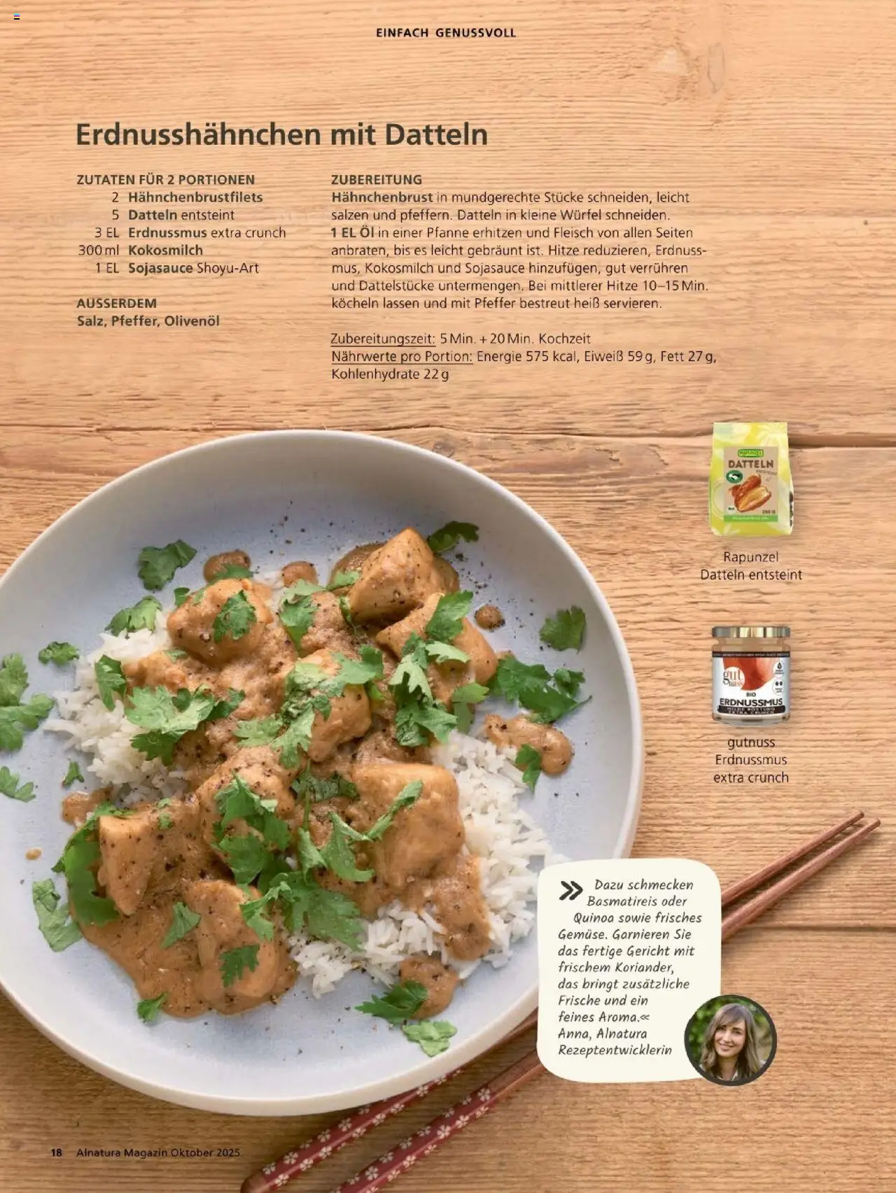 Alnatura Prospekt – gültig ab 01.10.2025 | Seite: 18 | Produkte: Öl, Olivenol, Pfeffer, Hahnchenbrust