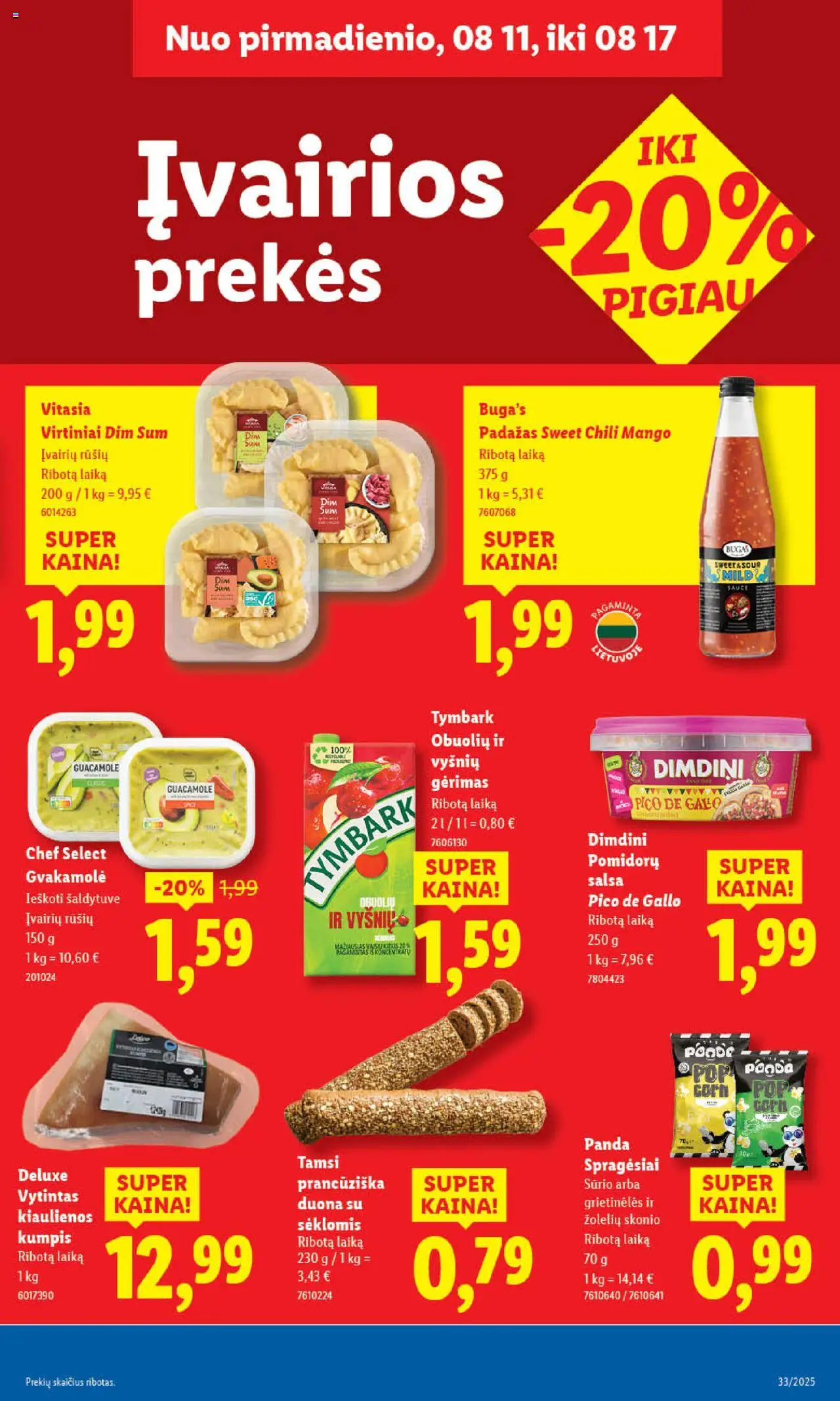 LIDL leidinys│galioja nuo 14.08.2025 | Puslapis: 39 | Prekių: Kiaulienos, Duona, Kumpis, Padažas