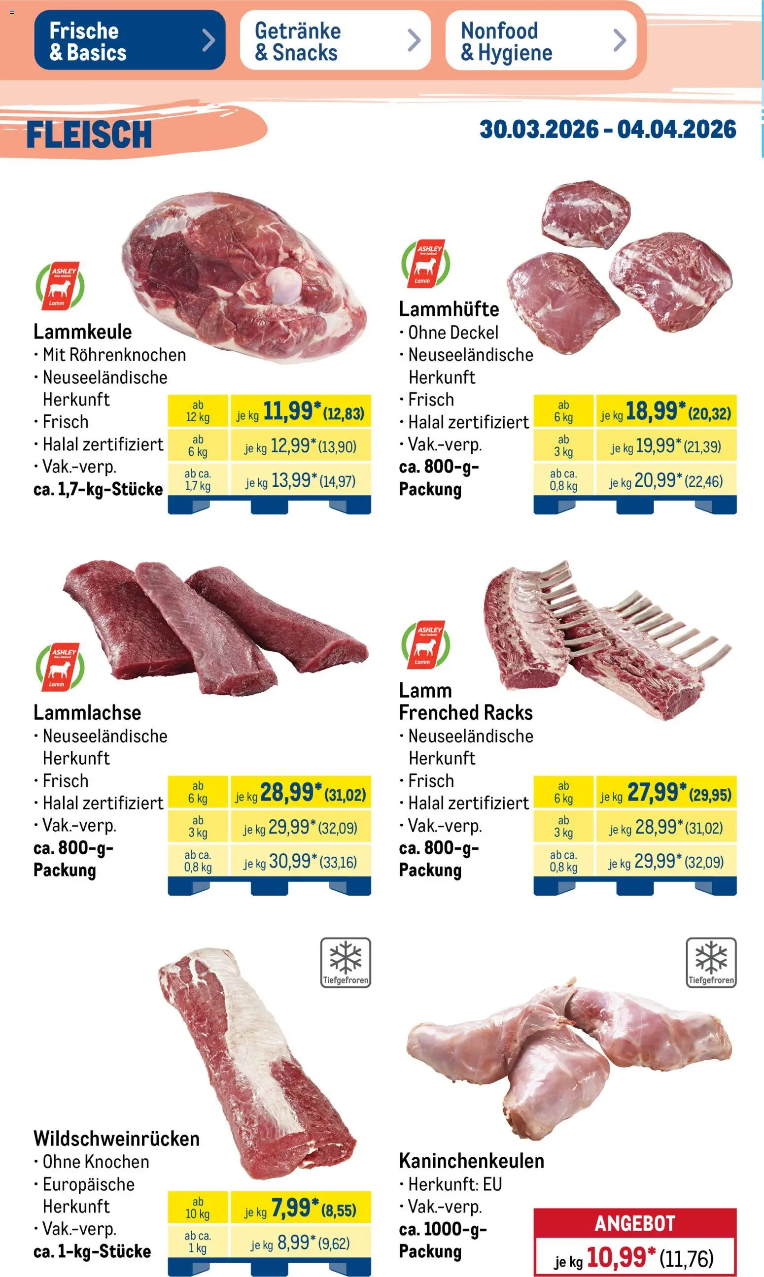 Metro Prospekt 	 – gültig ab 30.03.2026 | Seite: 6 | Produkte: Lammkeule, Fleisch