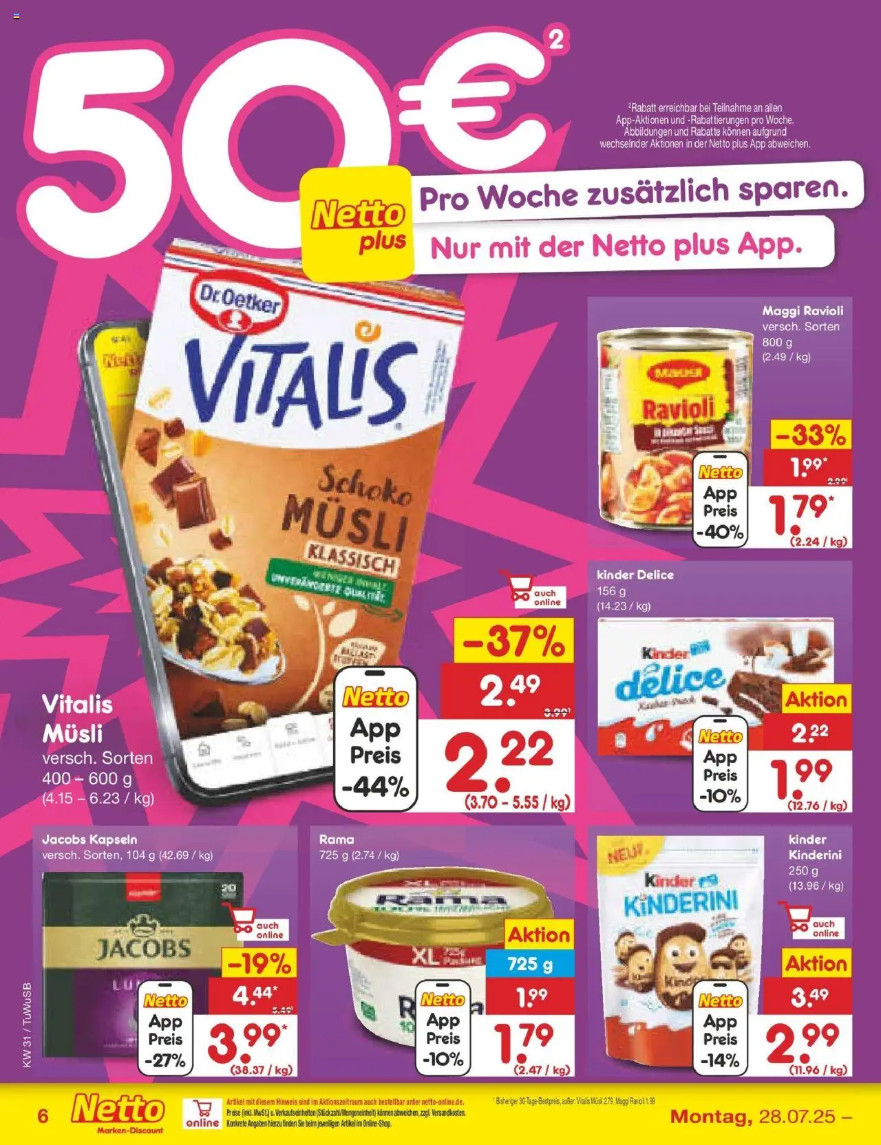 Netto Marken-Discount prospekt Calw-Stammheim	 - gültig ab dem 27.07.2025 | Seite: 8 | Produkte: Musli, Rama, Maggi