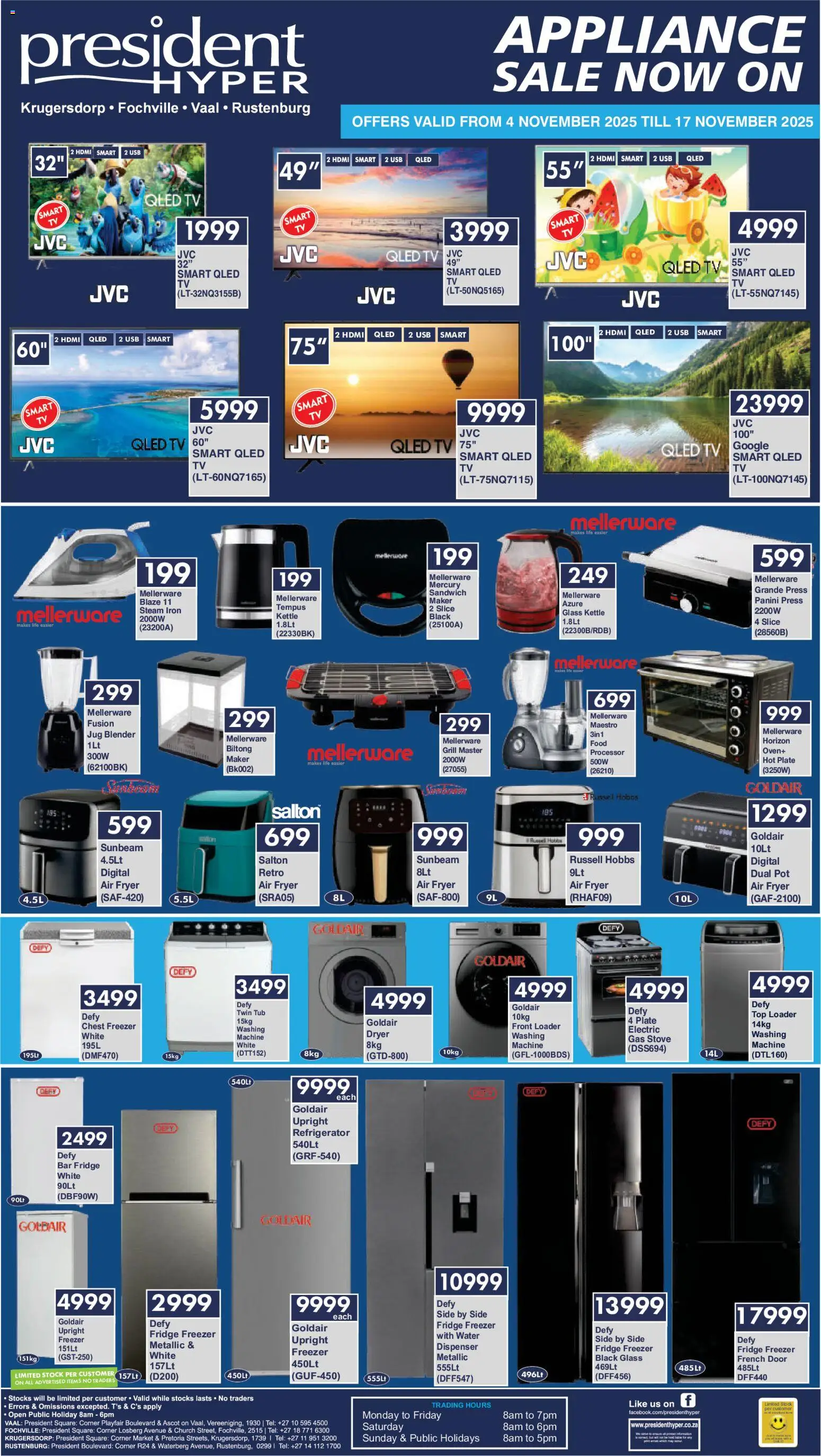 New President Hyper catalogue – valid from 04.11.2025 | Page: 1 | Products: Oven, Kettle, Hot plate, Gas stove