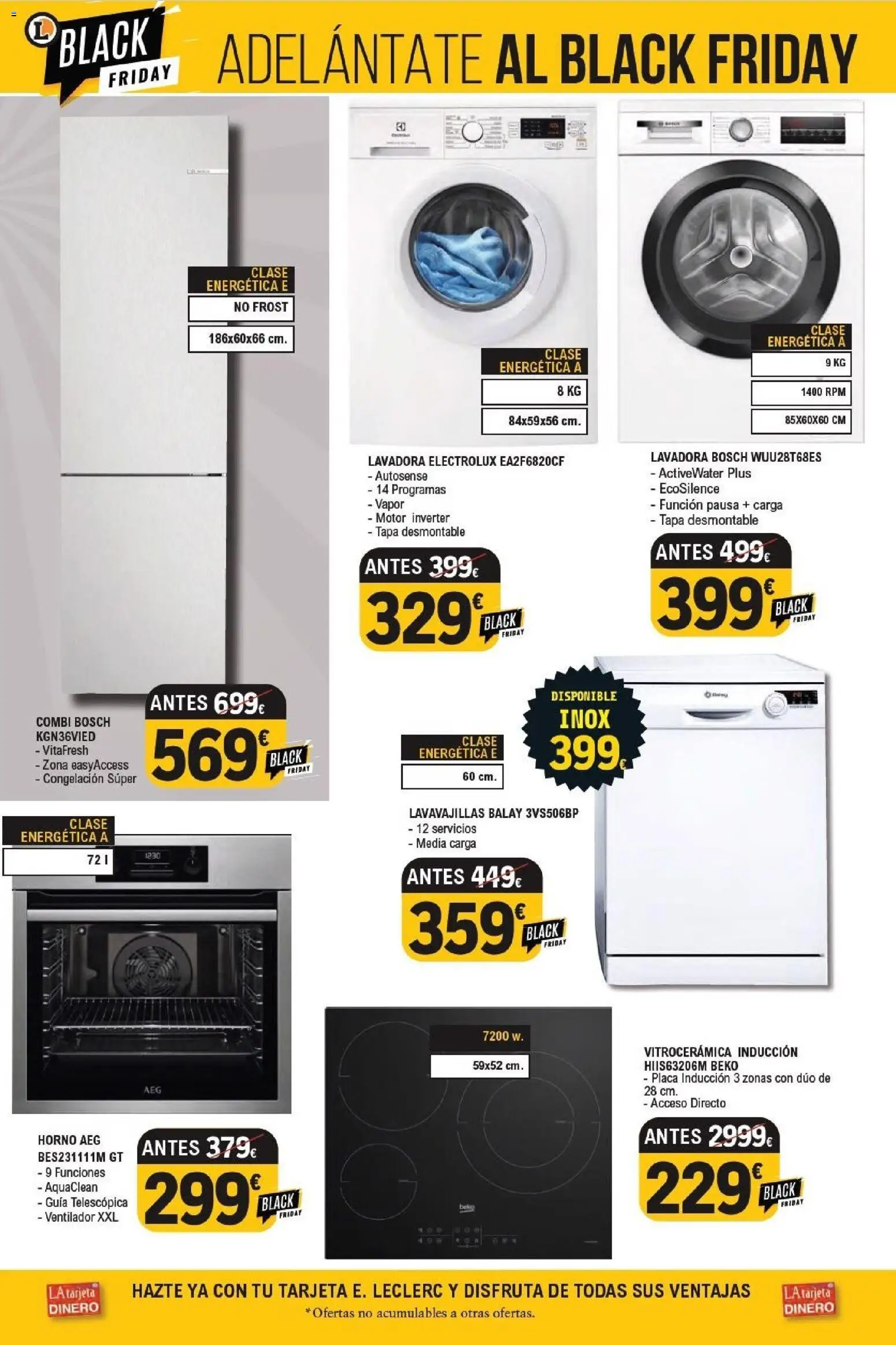 E.Leclerc Black Friday │ válido desde el 19.11.2025 | Página: 36 | Productos: Lavadora, Horno, Lavavajillas, Combi