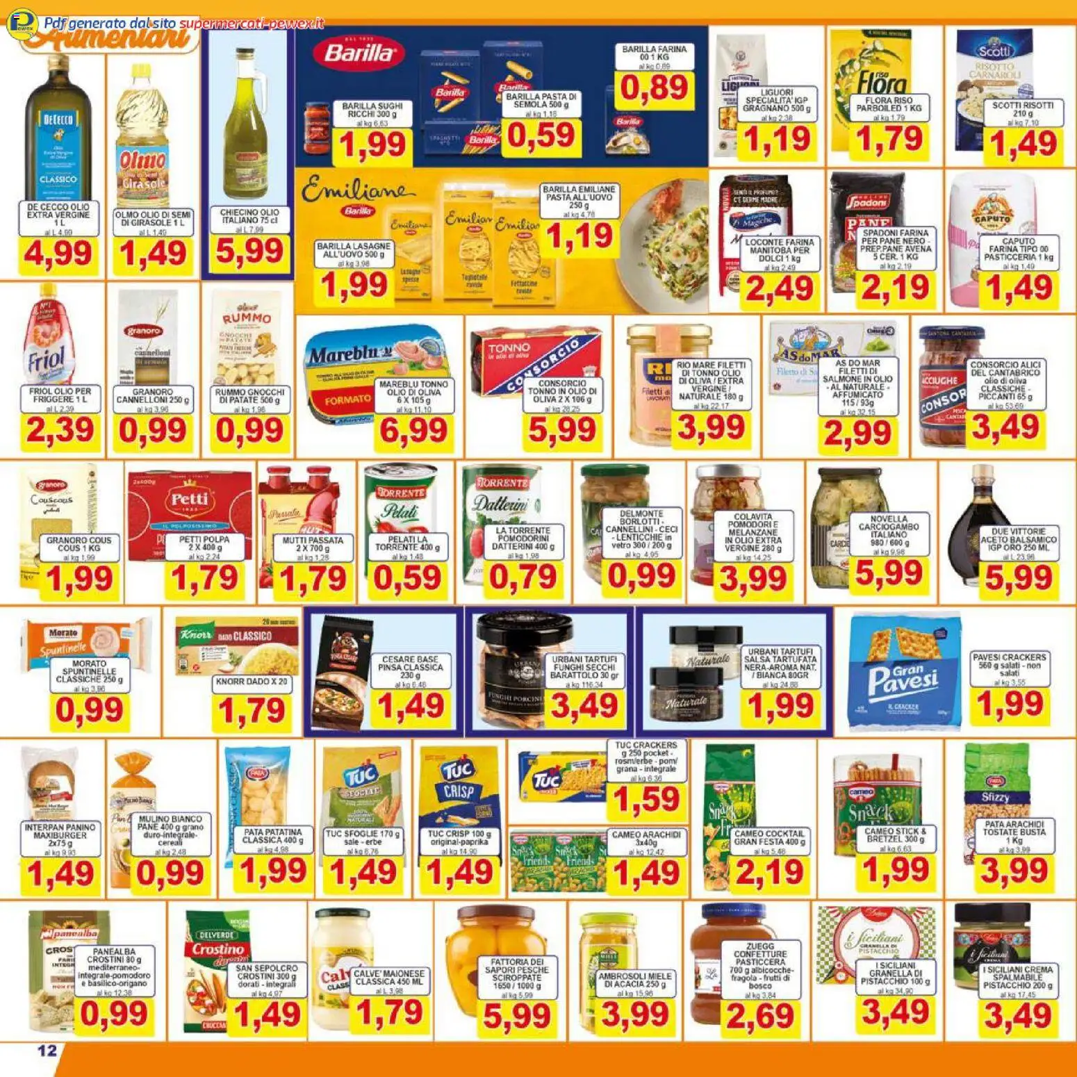 Volantino Pewex del 27.03.2026 | Pagina: 12 | Prodotti: Pasta, Acciughe, Albicocche, Gnocchi