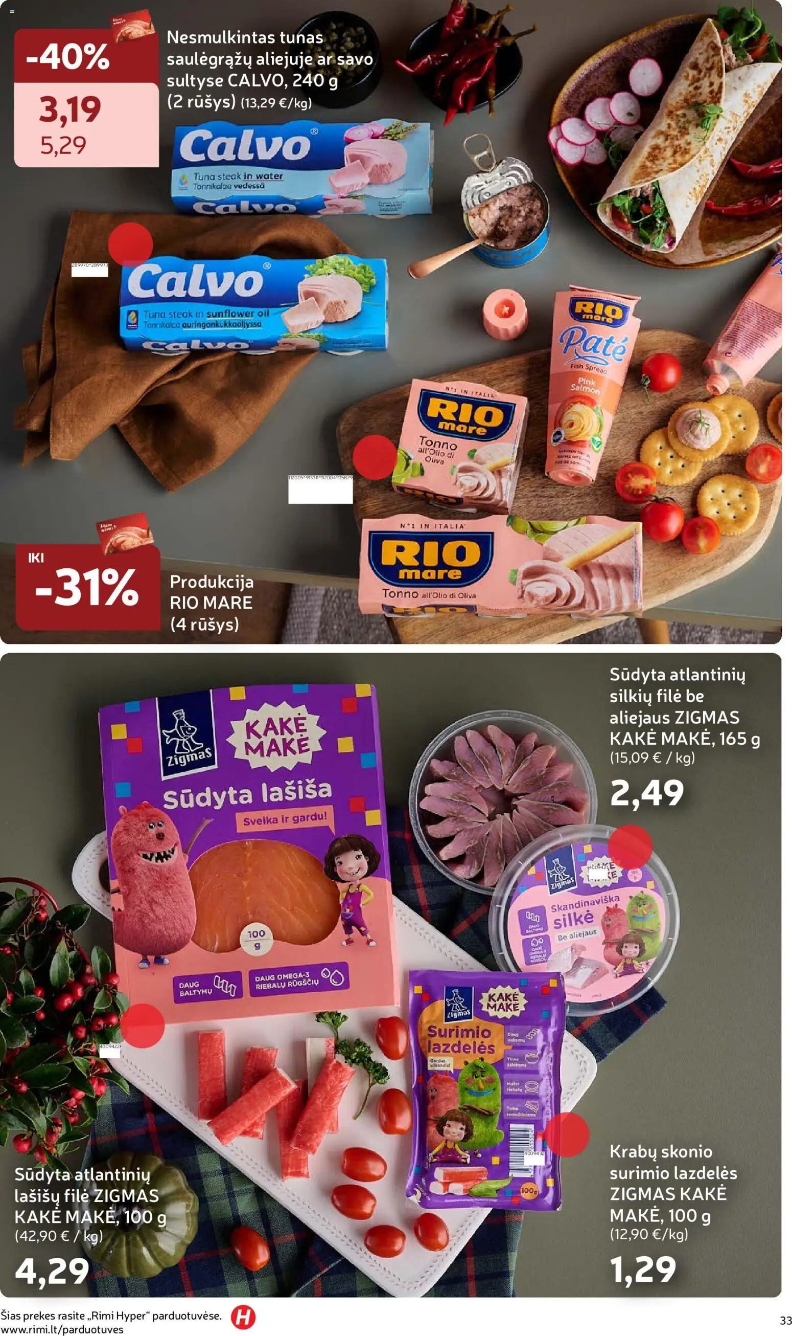 Rimi akcijos nuo 02.12.2025 | Puslapis: 33 | Prekių: Silkė