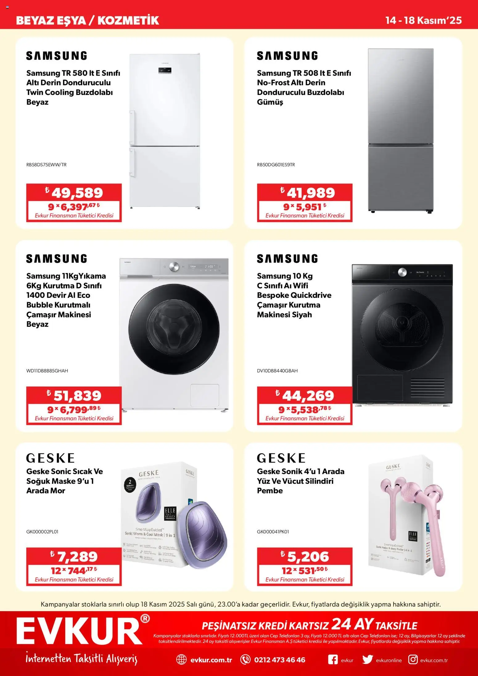 Evkur Muhteşem Fırsatlar - 14.11.2025 tarihinden itibaren geçerlidir | Sayfa: 4 | Ürünler: Maske, Buzdolabı, Çamaşır makinesi
