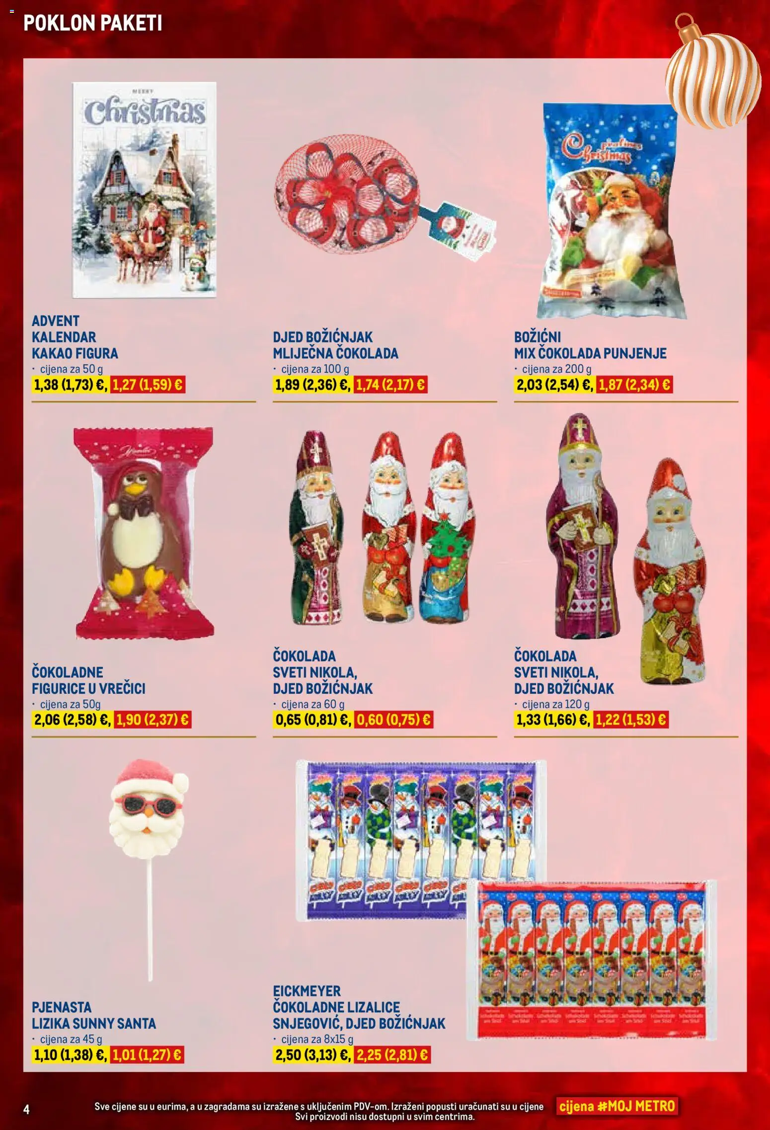 Metro katalog | vrijedi od 03.11.2025 | Stranica: 4 | Proizvodi: Čokolada, Lizalice, Kakao