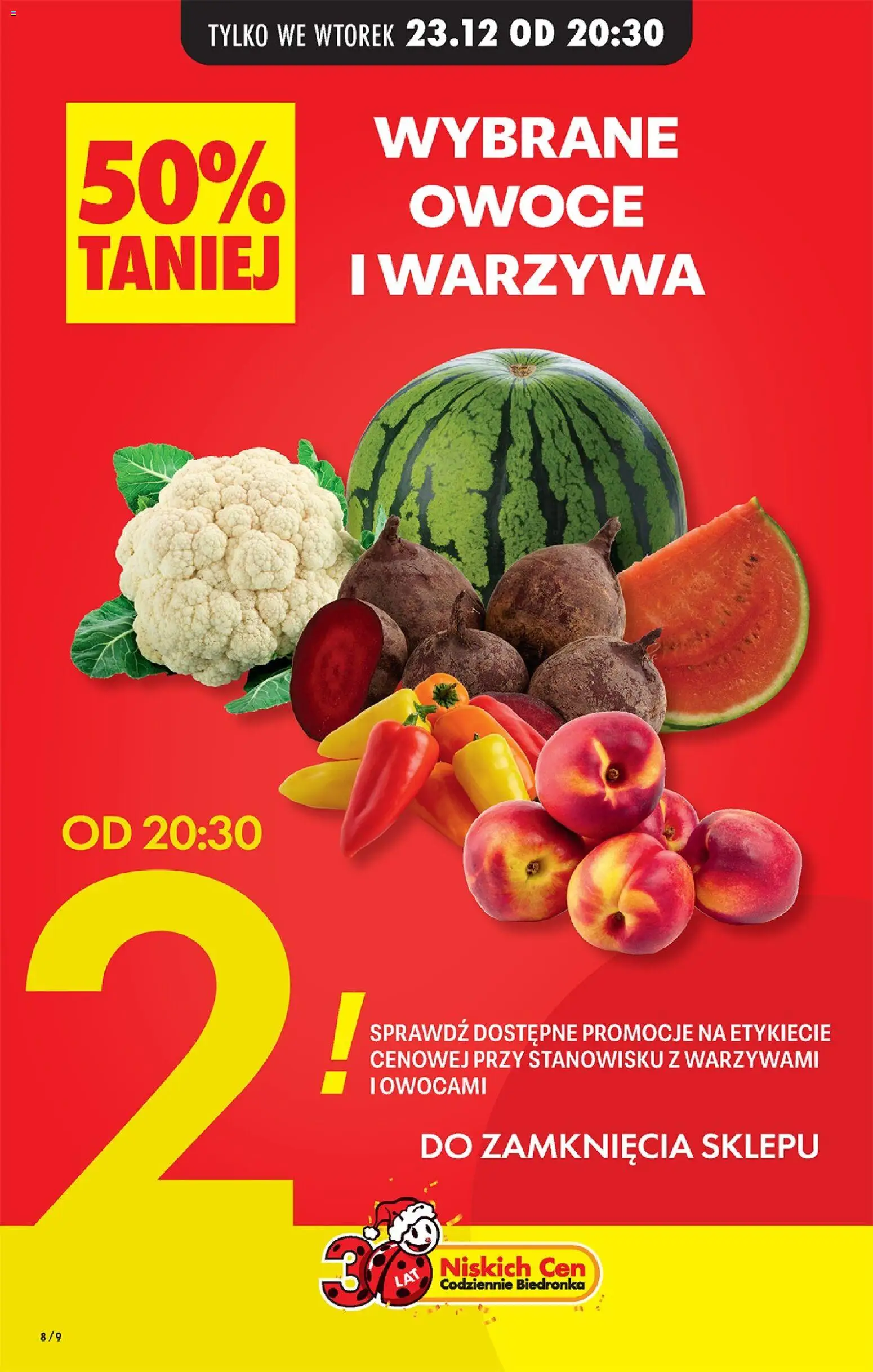 Biedronka gazetka - 3 powody od 23.12.2025 | Strona: 8 | Produkty: Warzywa, Owoce