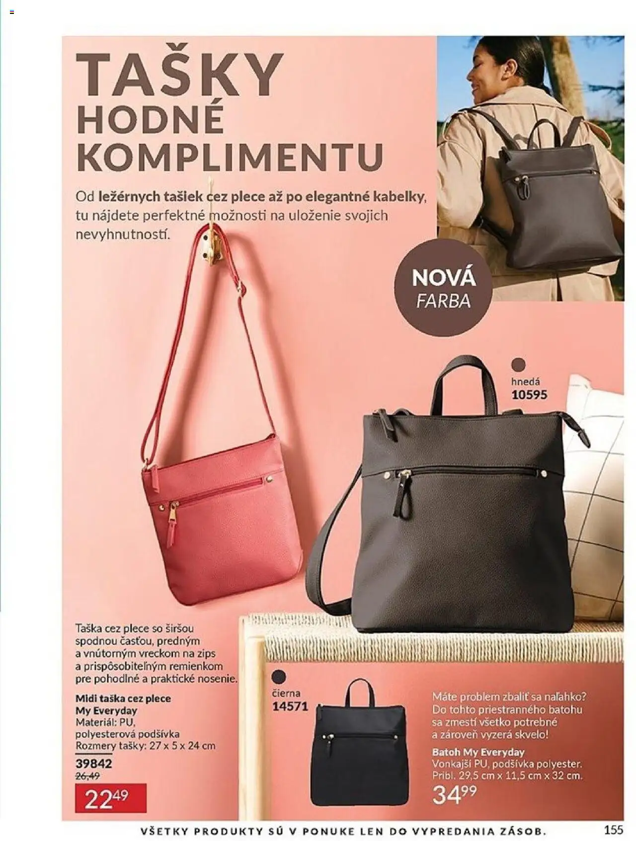 Nové Avon akcie – leták je platný od 01.10.2025 | Strana: 155 | Produkty: Batoh, Taška