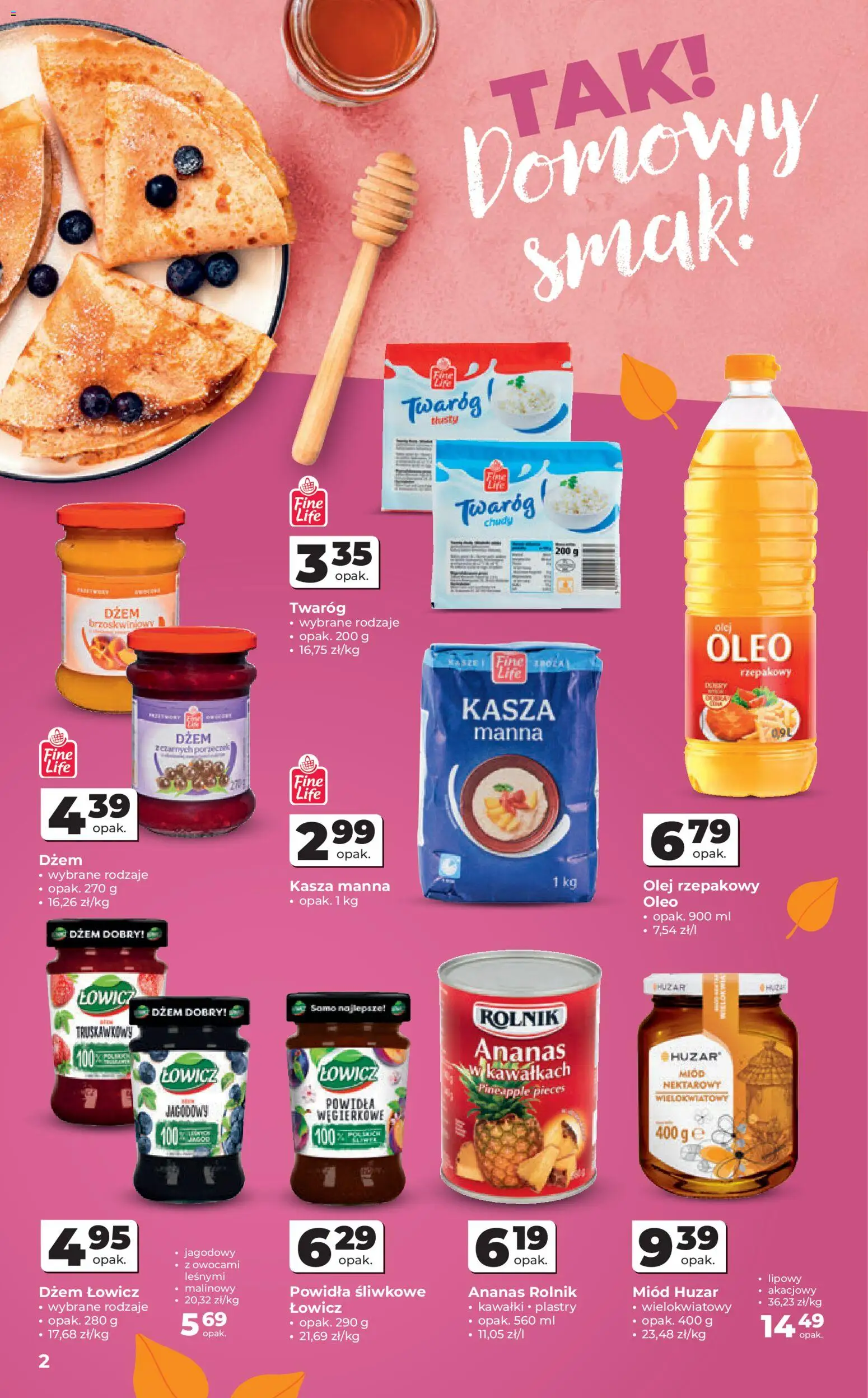Odido Gazetka od 12.11.2025 | Strona: 2 | Produkty: Miód huzar, Miód, Kasza, Powidła śliwkowe