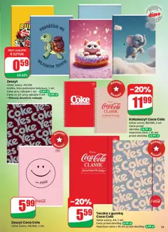 Dino Gazetka od 09.07.2025 | Strona: 55 | Produkty: Notebook, Zeszyt, Coca cola