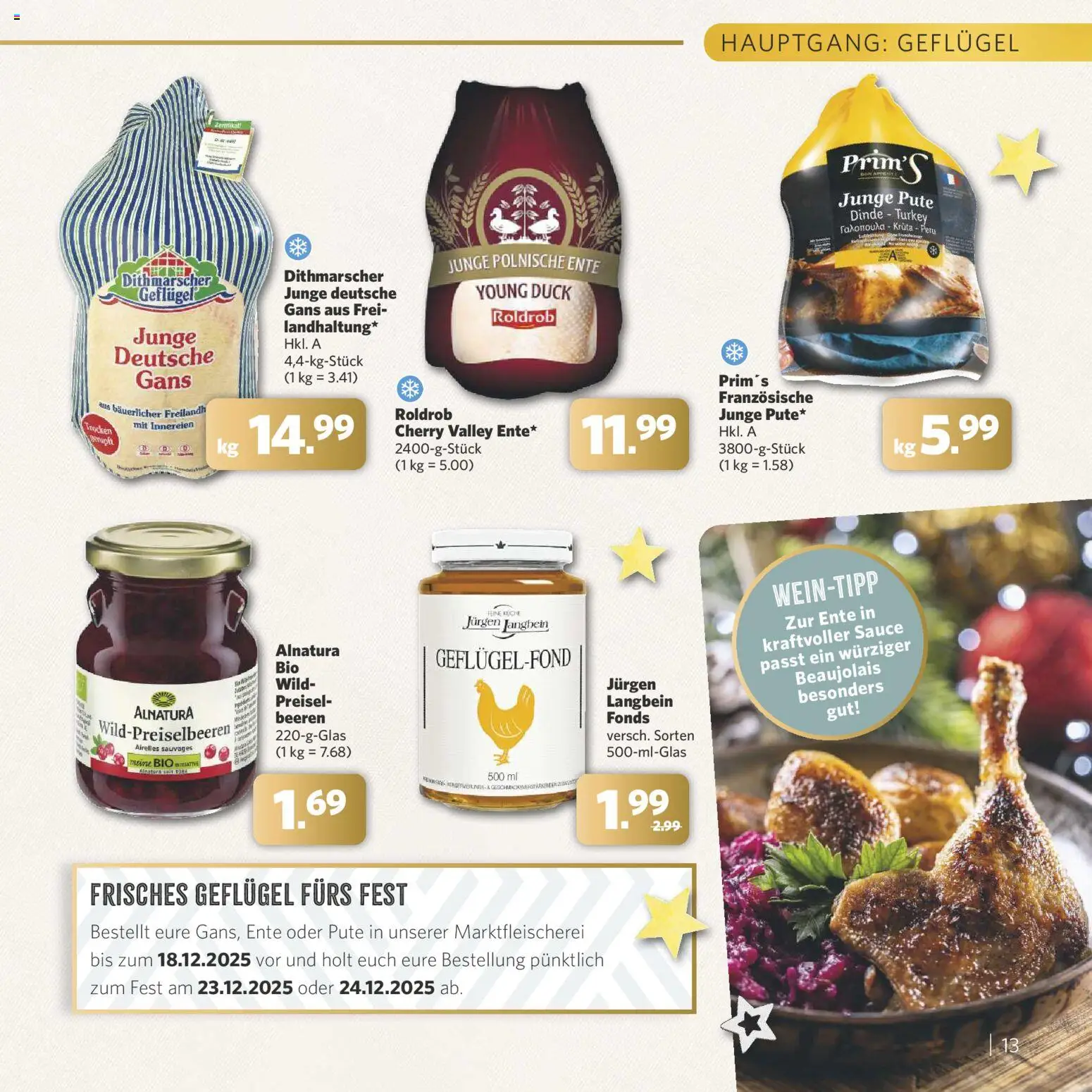 Combi - Festliche Momente – gültig ab 24.11.2025 | Seite: 13 | Produkte: Pute, Ente