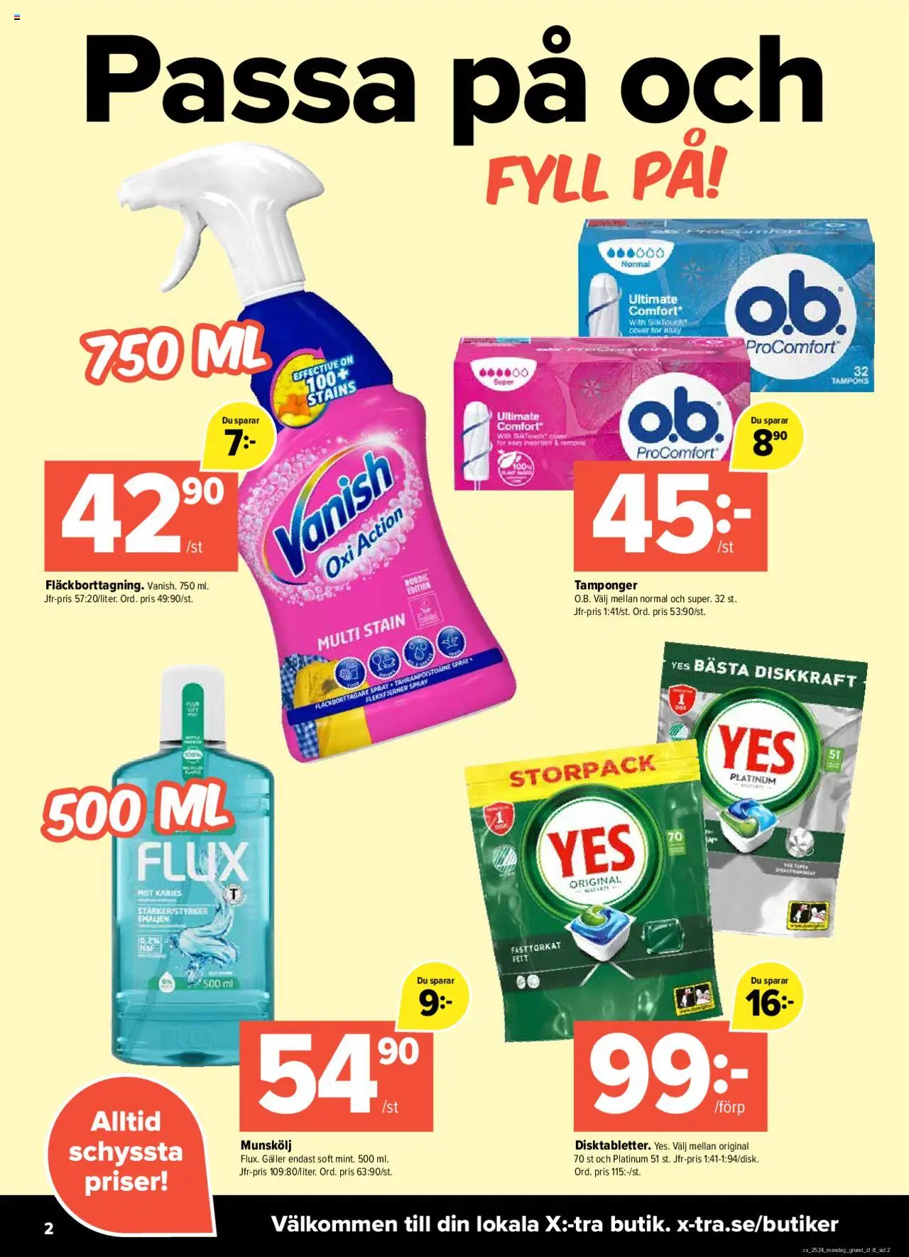 Coop X:-TRA reklamblad aktuell från 09.06.2025 | Sida: 2 | Produkter: Munskölj, Galler